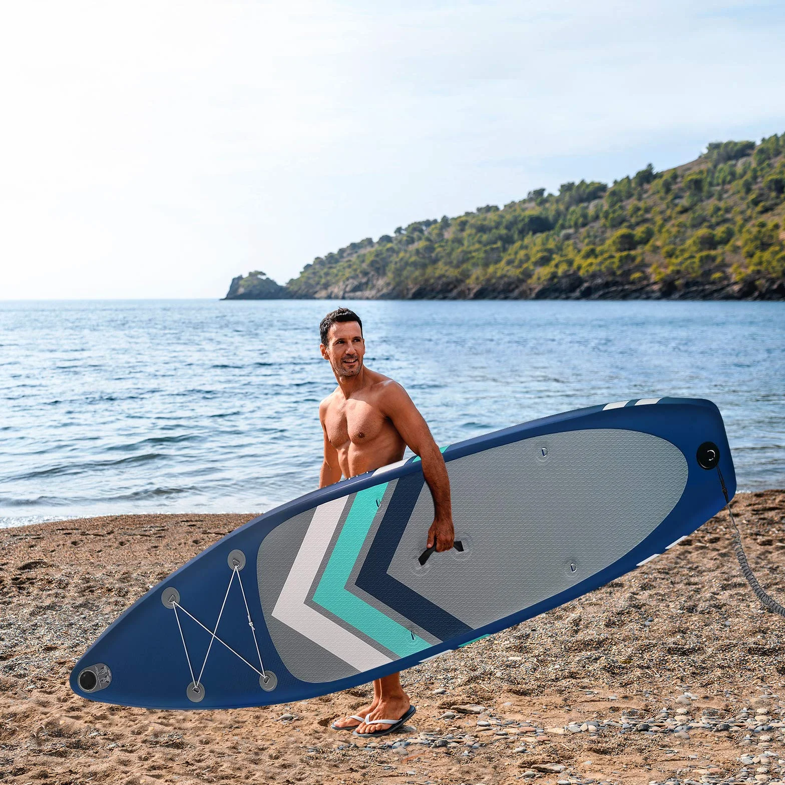 ALPIDEX Stand Up Paddle Board 305x76x15 cm Sup Planche Gonflable iSup Sac à Dos Pagaie Pompe à Double Action Laisse Max. 150 kg