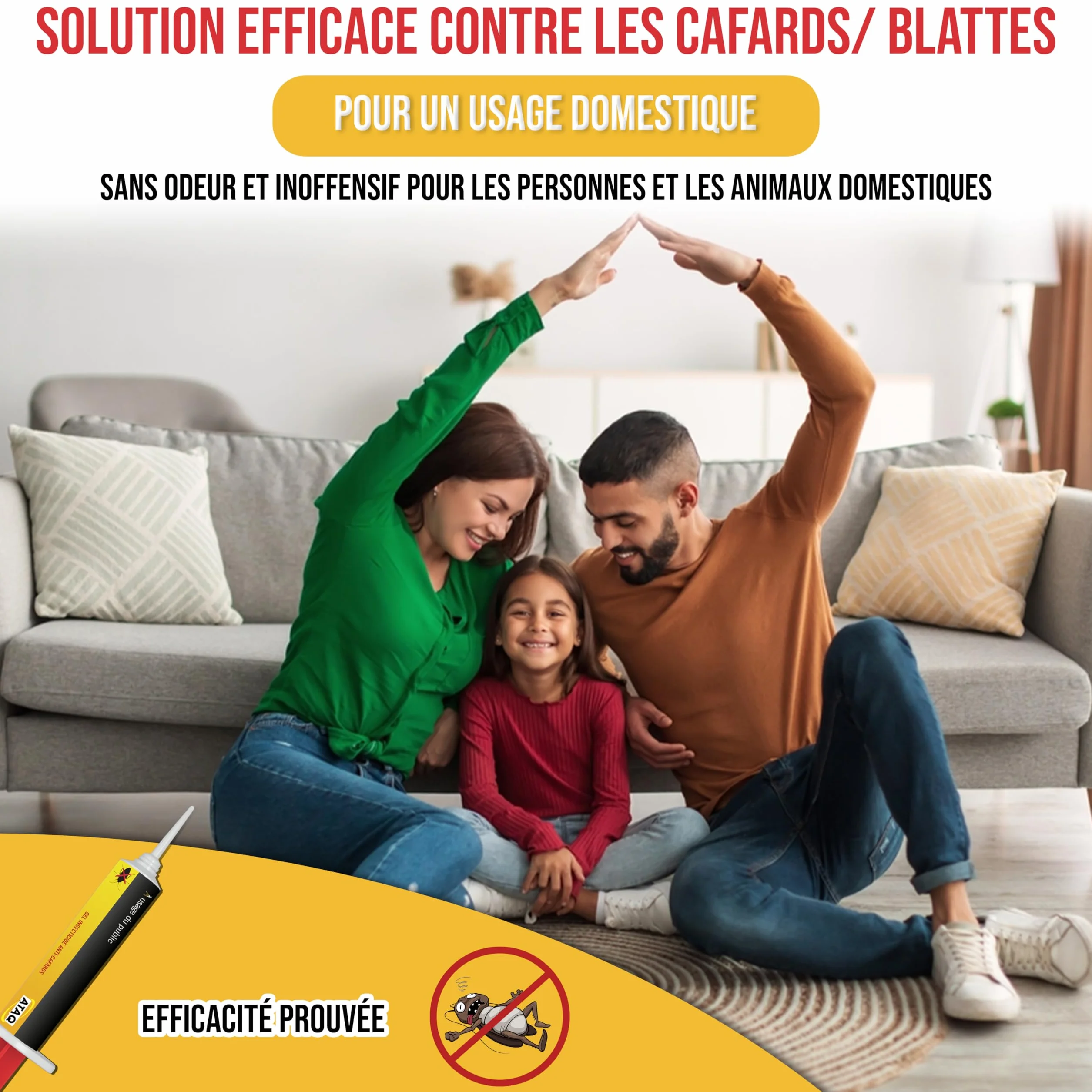 Gel Appât Anti Cafards 10g Professionnelle - Insecticide Puissant Élimine Rapidement Blattes