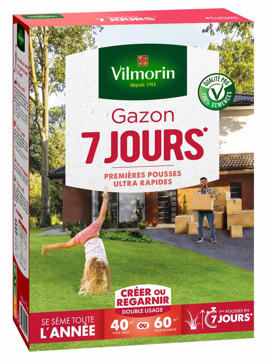 Vilmorin Gazon 7 Jours, 1 kg