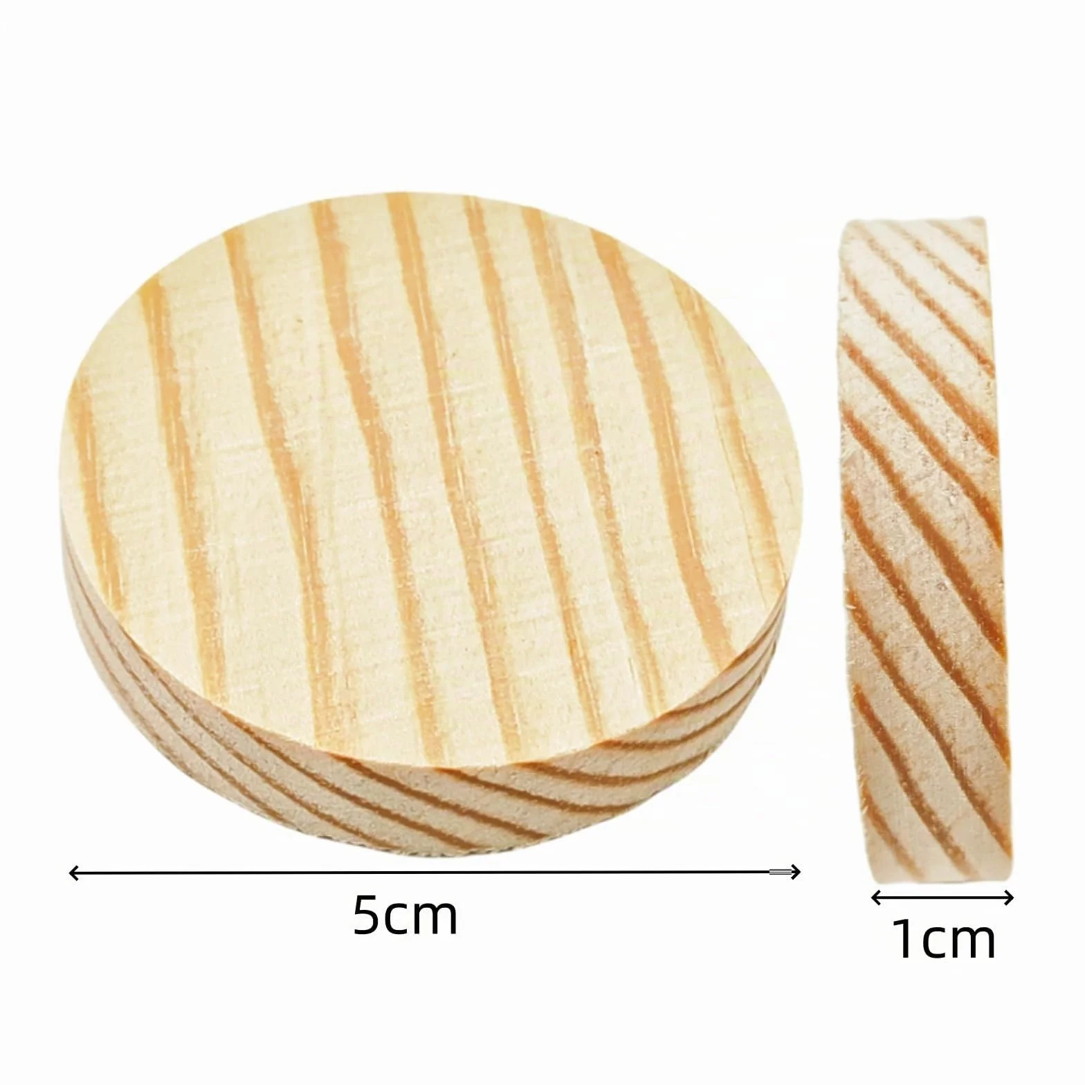 Plaques rondes en pin 5 x 1 cm lot de 20 pour artisanat gravure pyrogravure peinture
