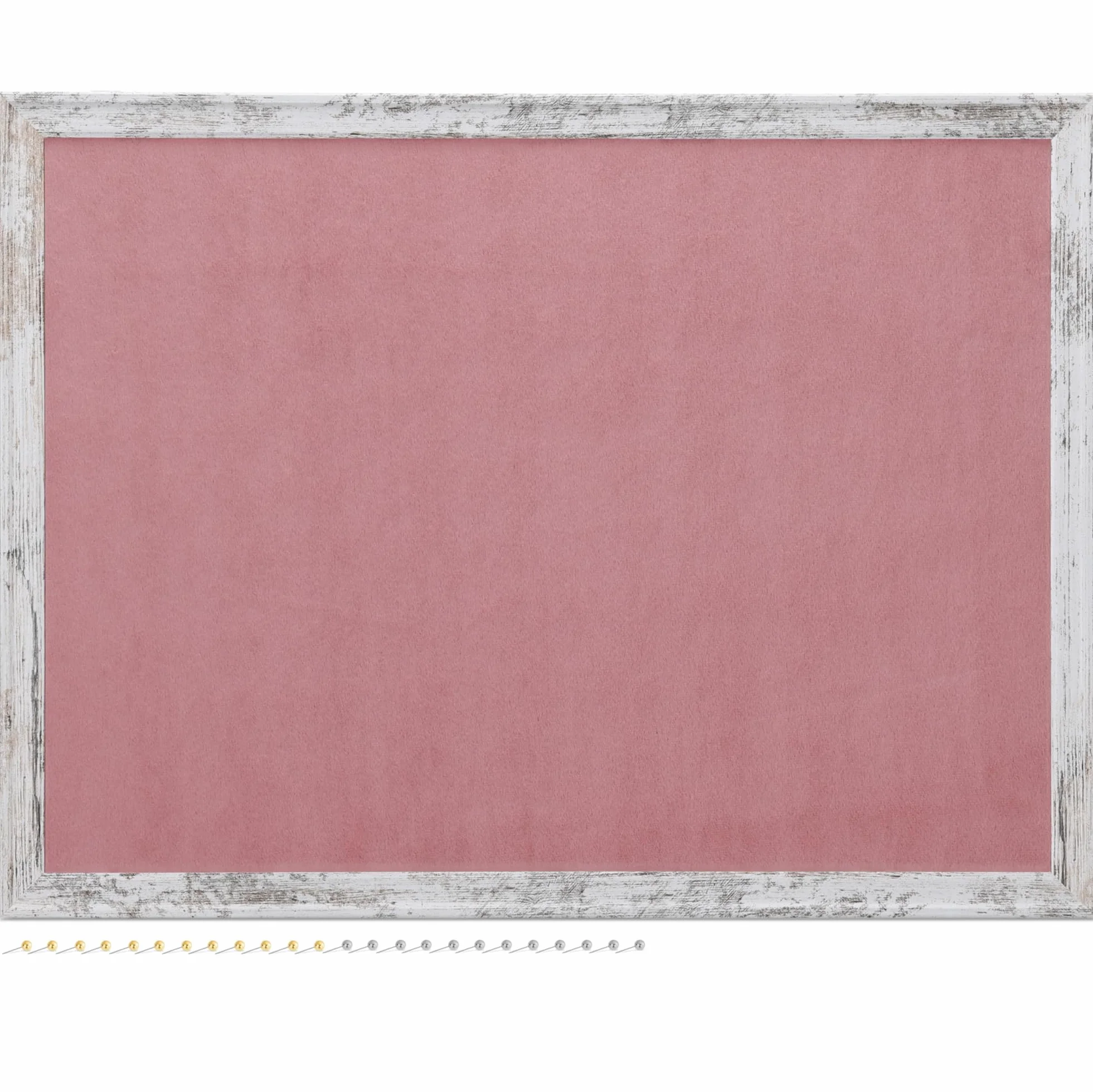 Navaris Tableau d'affichage en peluche 60 x 45 cm avec punaises - Panneau mural pour notes déco bureau maison