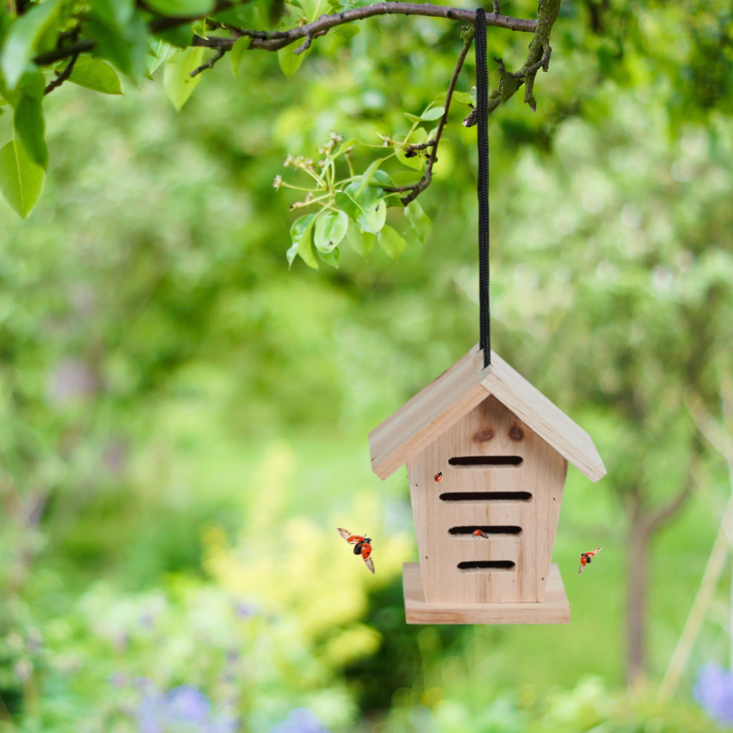 Relaxdays Hôtel à Insectes en Bois Non traité Lot de 2 pour Jardin