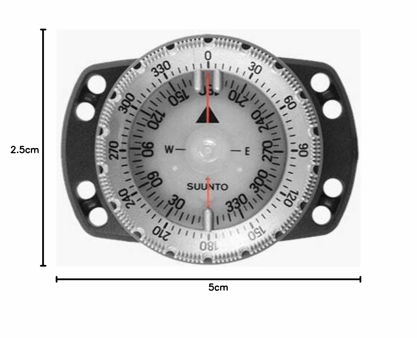 SUUNTO Dive SK-8 Boussole de Plongée Professionnelle, Compass Étanche, Cadran Phosphorescent, Large fenêtre de Lecture latérale, Visibilité Optimale Navigation Précise pour Explorations sous-Marines