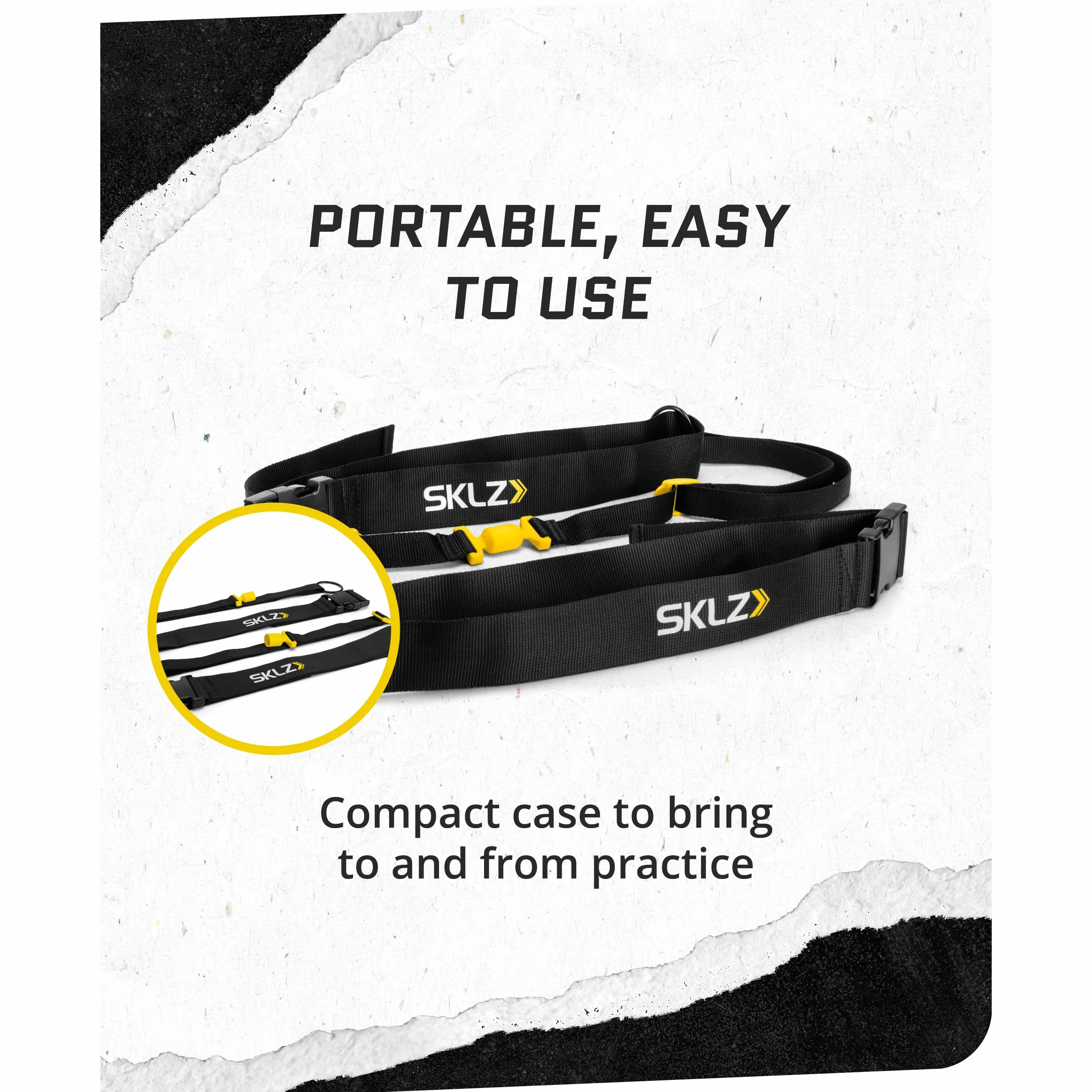 SKLZ Dual Agility Belt, ceinture d’agilité double ajustable légère pour vitesse explosivité résistance football basket sports collectifs