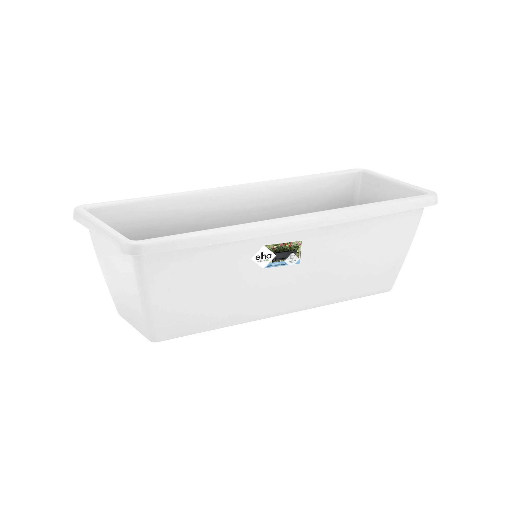 Elho Barcelona Balconnière 50 Planteur Plastique Recyclé Ø 49.8 x H 16.0 cm Blanc