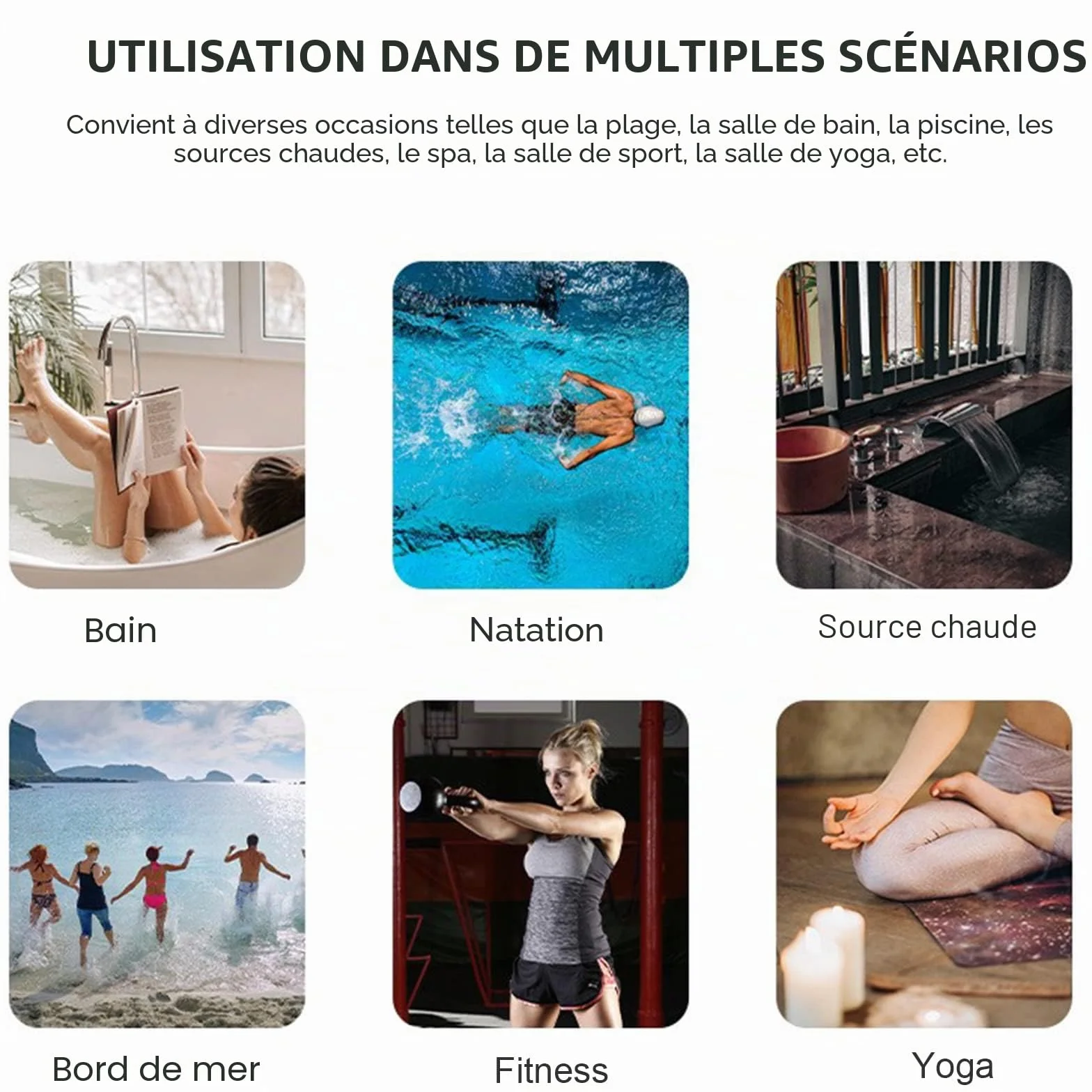 Mokani Peignoir à Langer Serviette en Microfibre Poncho de Surf avec Capuche pour Plage Surf Natation Plongée, Séchage Rapide & Léger, Convient aux Hommes Femmes Adultes (Bleu Foncé)