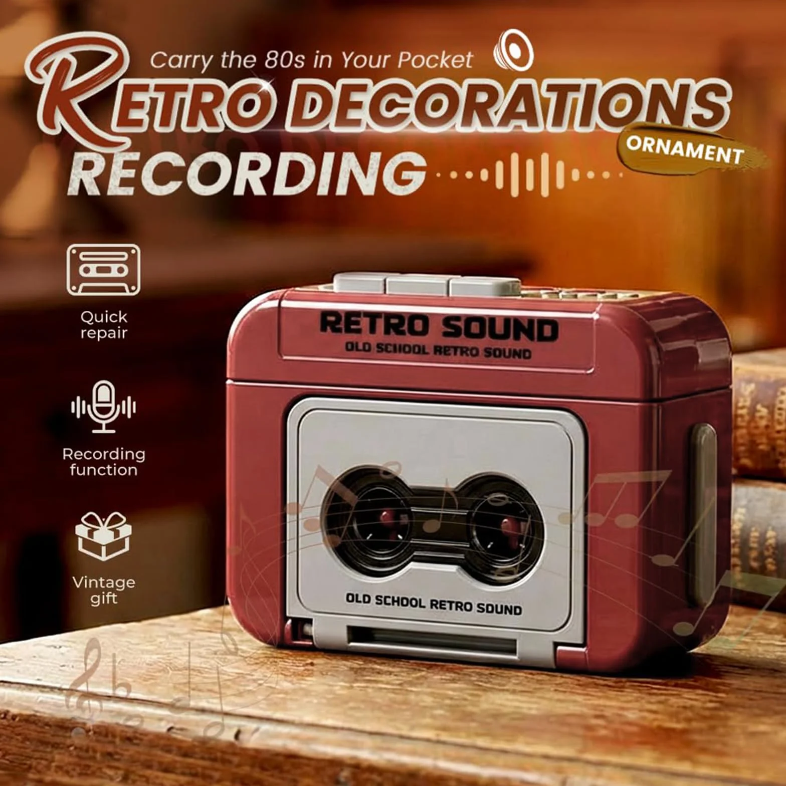 2 Pcs Retro Cassette Audio Keychain, Porte Clé Stranger Hanging Thing, Bag Phone Charm, Enregistreur De Cassettes Rétro Mini Cassettes Clés, Microcassette Enregistrable Pour Les Sacs À Dos