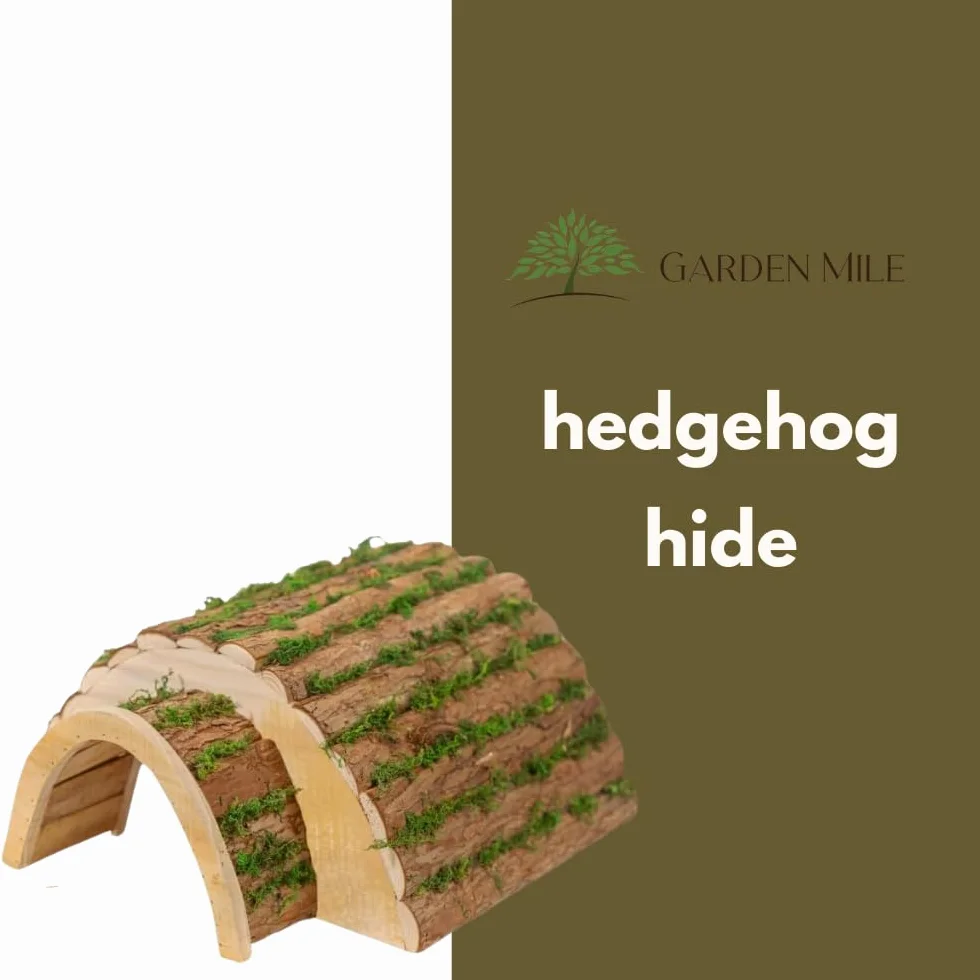 Maison de hérisson en Bois Durable extérieur Effet écorce