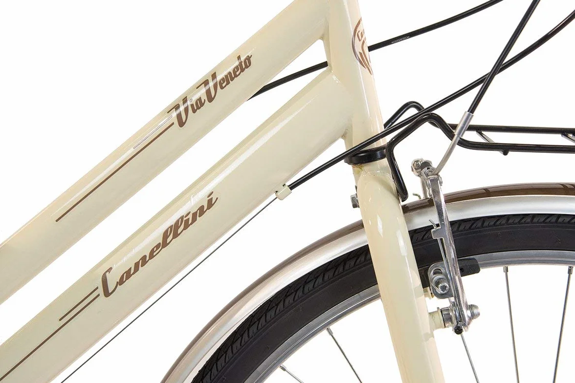 Via Veneto By Canellini Vélo VTC vintage femme acier crème
