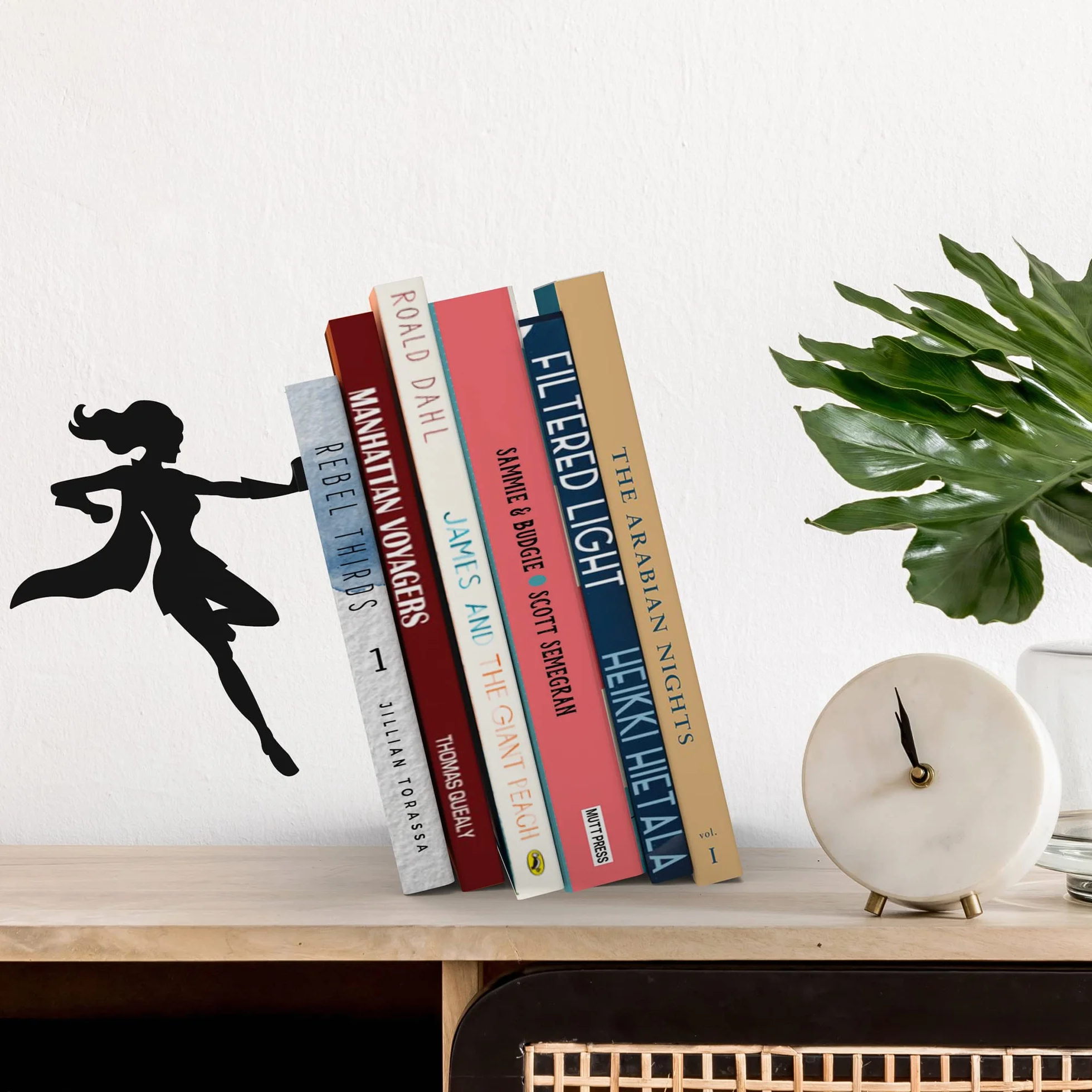 Artori Design Support pour extrémité d'étagère Livres, métal, Noir