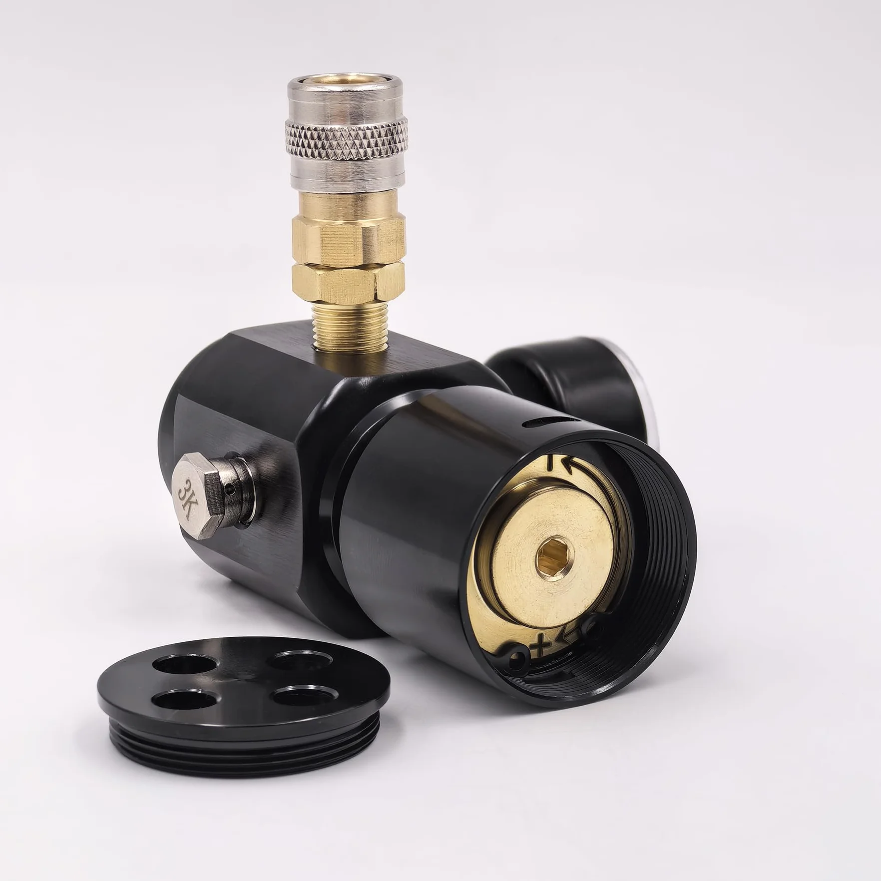 Régulateur de basse pression de CO2 avec sortie réglable 0-150 psi, entrée maximale 2000 psi pour paintball, airsoft, PCP, bouteilles de plongée G1/2