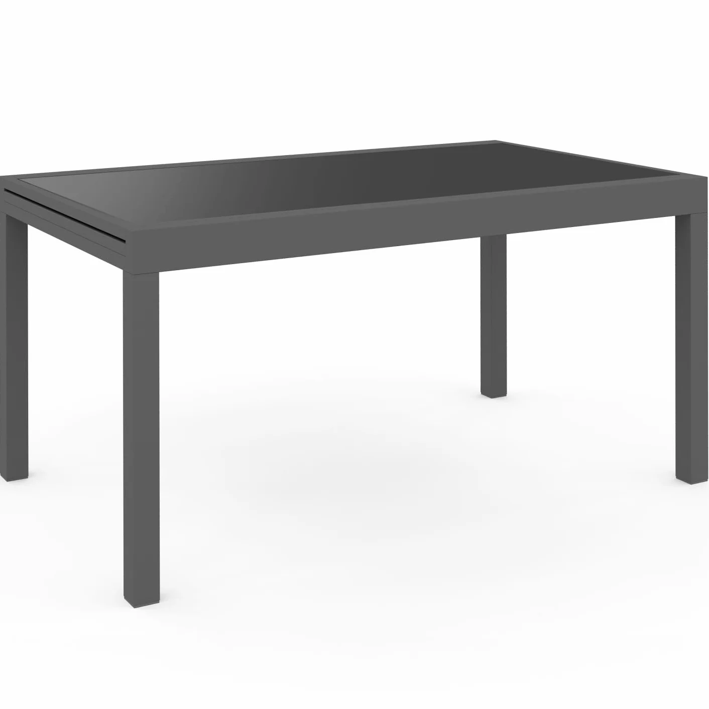 Table de Jardin Extensible Madrid 135-270 cm Gris Anthracite 8-12 Personnes
