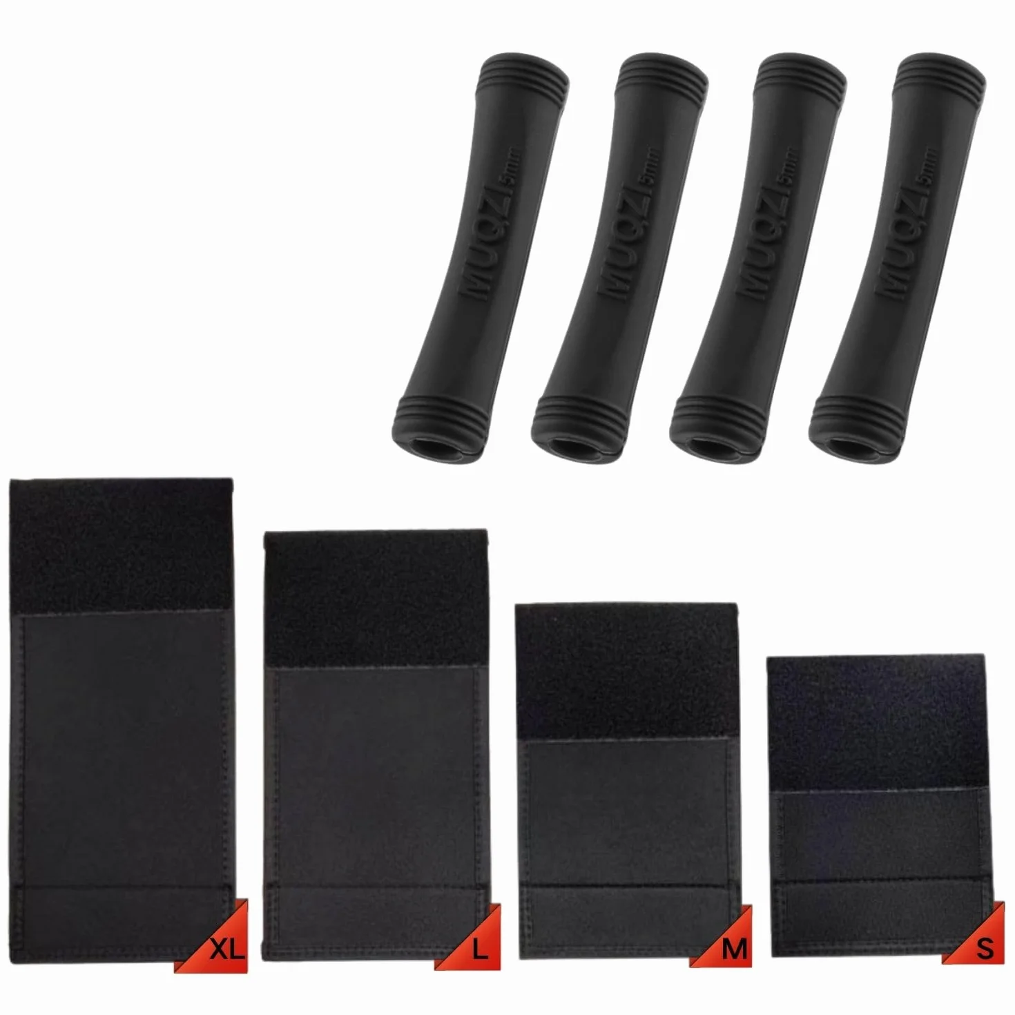 Lot de 4 protections de cadre de vélo avec 6 guides de tubes en caoutchouc - Cadre en carbone - 4 tailles différentes - Accessoires de vélo