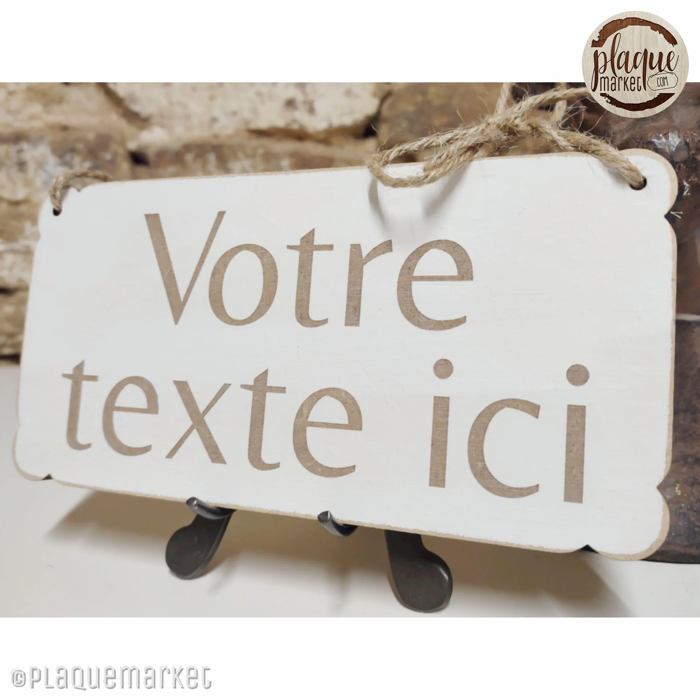 Panneau en Bois Personnalisée avec Votre Texte Plaque de Porte Cadeau Suspendre Maison