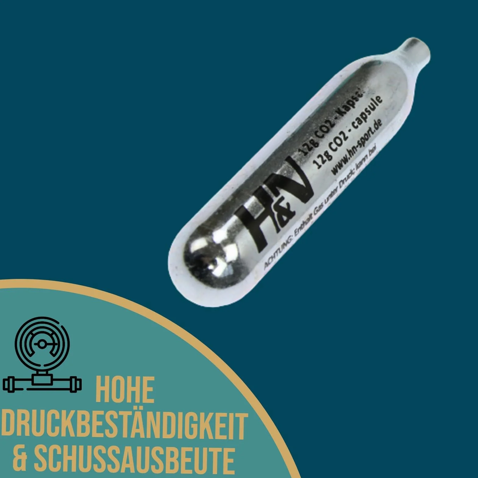 H&N Sport Capsules CO2 12 g Lot de 20 - Cartouches pour Pistolet Airsoft Paintball Fusil à Air Comprimé