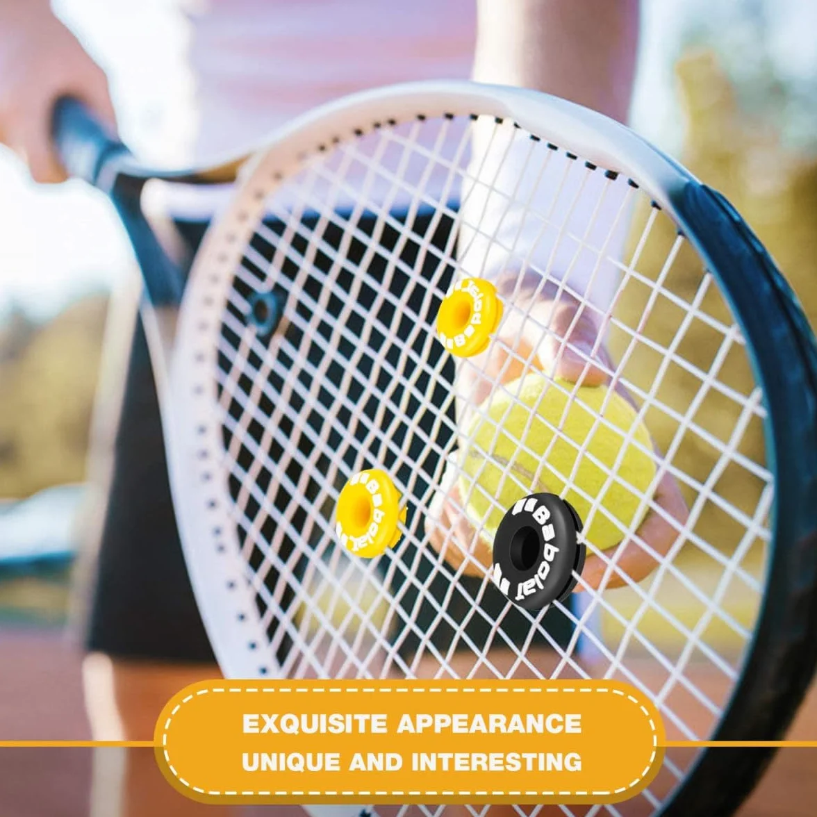 Amortisseur Raquette Tennis Lot de 8 Silicone Caoutchouc pour Raquette Tennis Squash Joueurs