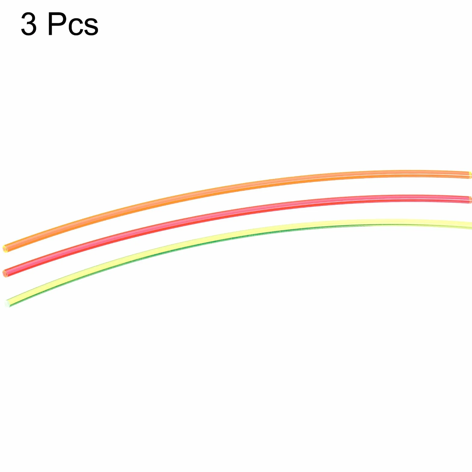 QUARKZMAN Remplacement Fibre Optique Vue Cannes, 6pcs 2.5mmx15cm PMMA pour Arcs Vues DIY Art Fluorescence Rouge Vert Orange