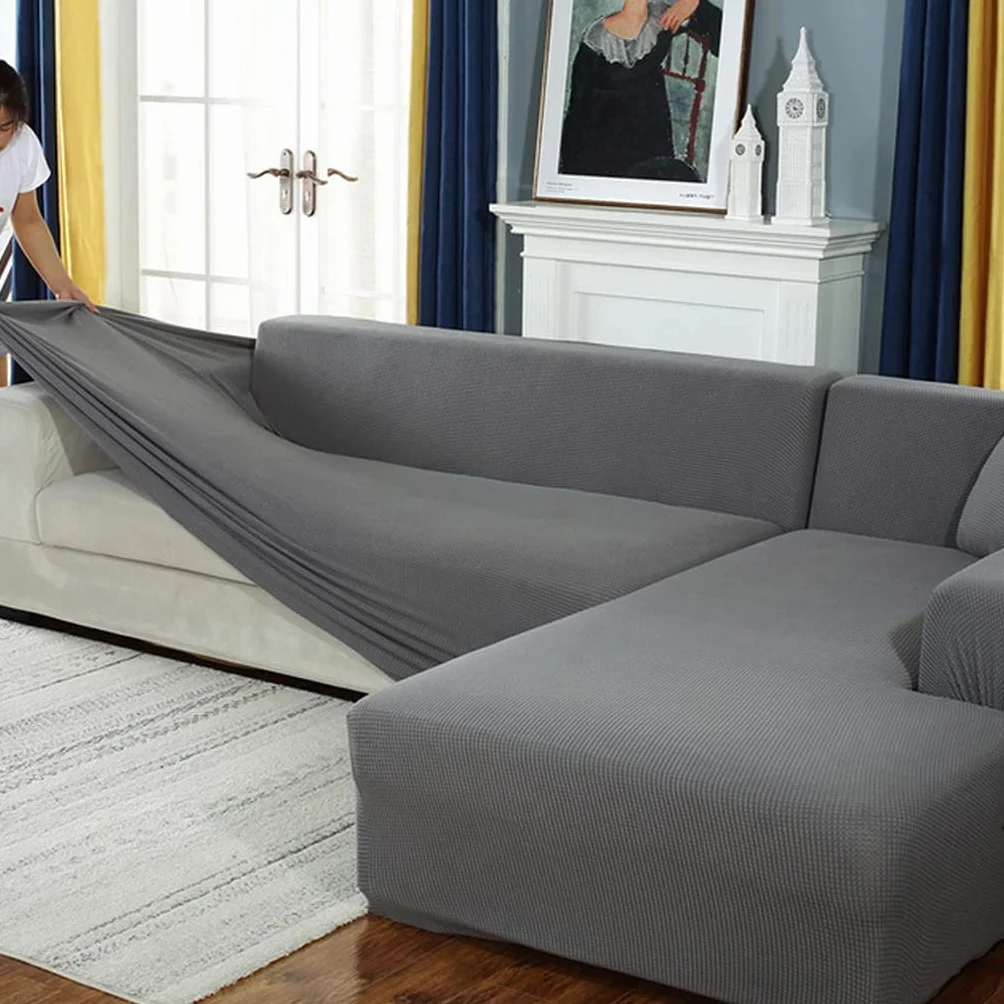 Housse de canapé extensible d'angle 1/2/3/4 places