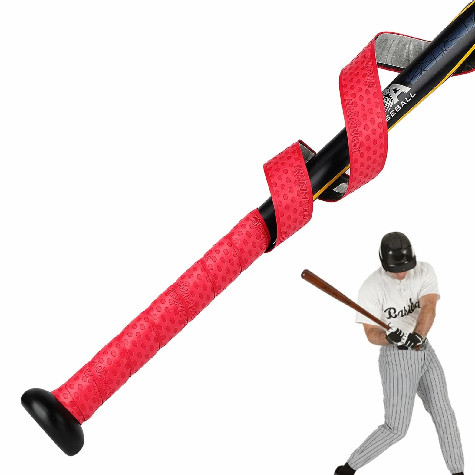 Surgrip de raquette de tennis de badminton,Bande antidérapante anti-transpiration de 1 m, prédécoupée et prise au sec | Bande anti-transpiration antidérapante, surgrip antidérapant pour tennis, baguet