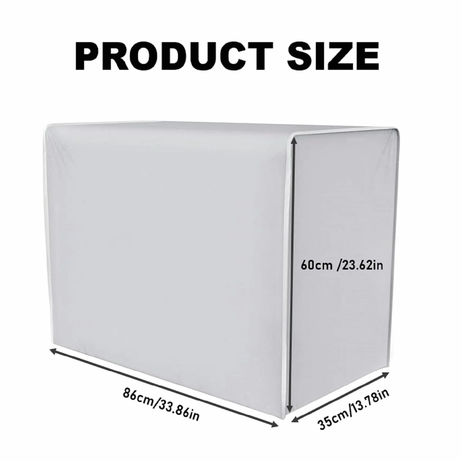 Housse Climatiseur Extérieur Imperméable Anti-UV Anti-poussière Neige 86x35x60cm