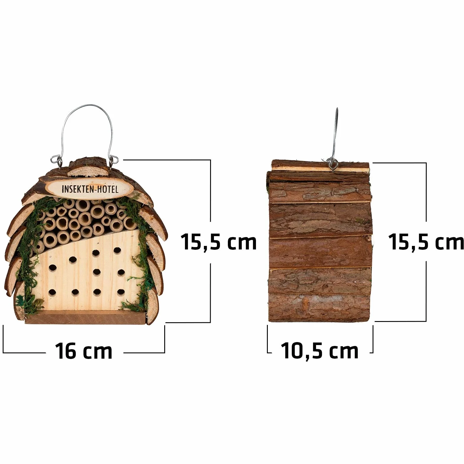 GARDIGO Hôtel à Insectes en Bois et Bambou Refuge Naturel pour Coccinelles Abeilles Abri Suspendu Jardin