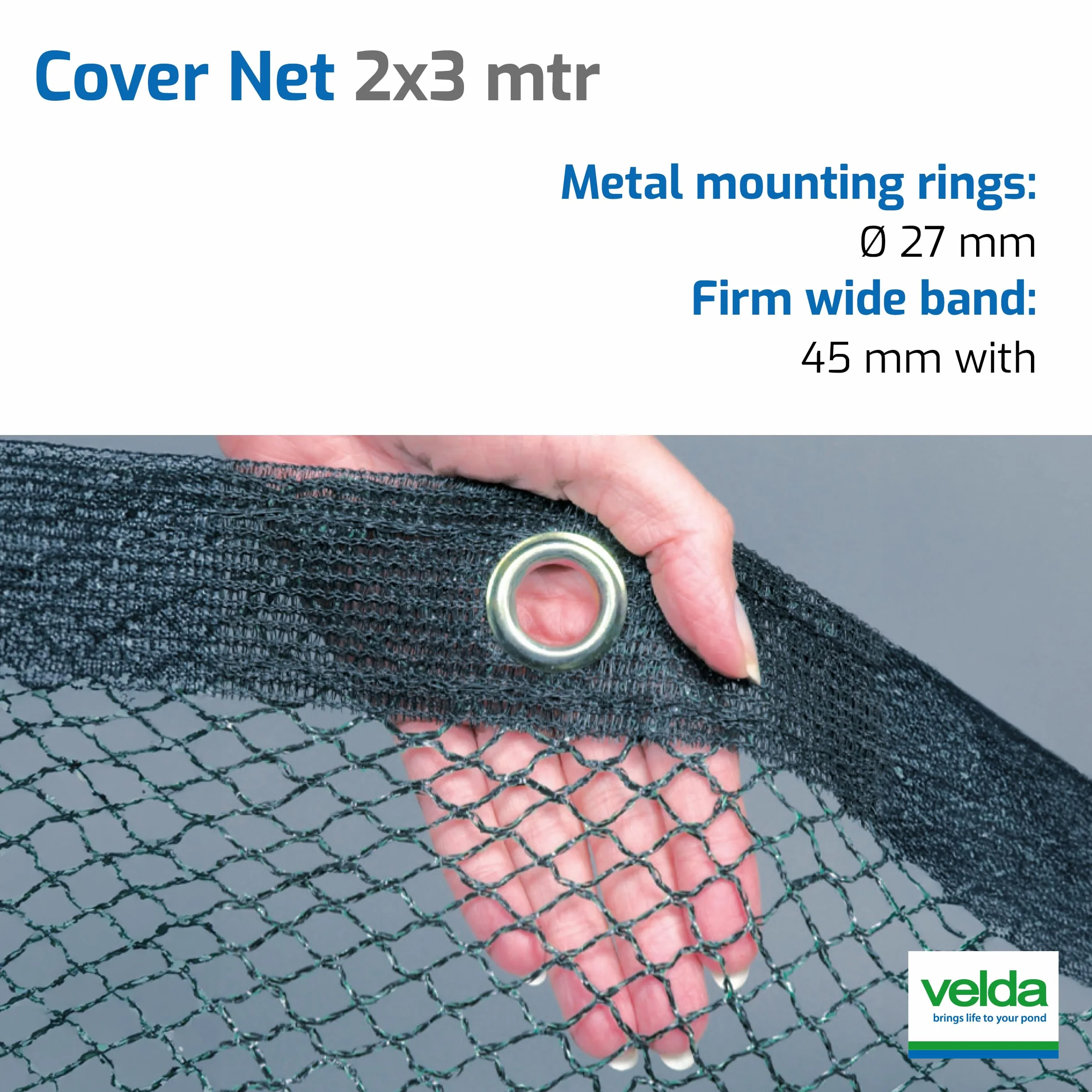 VELDA Filet de Bassin à Mailles Fines 2 x 3 m - Filet de Protection Contre Les Oiseaux et Hérons - Maille Fine