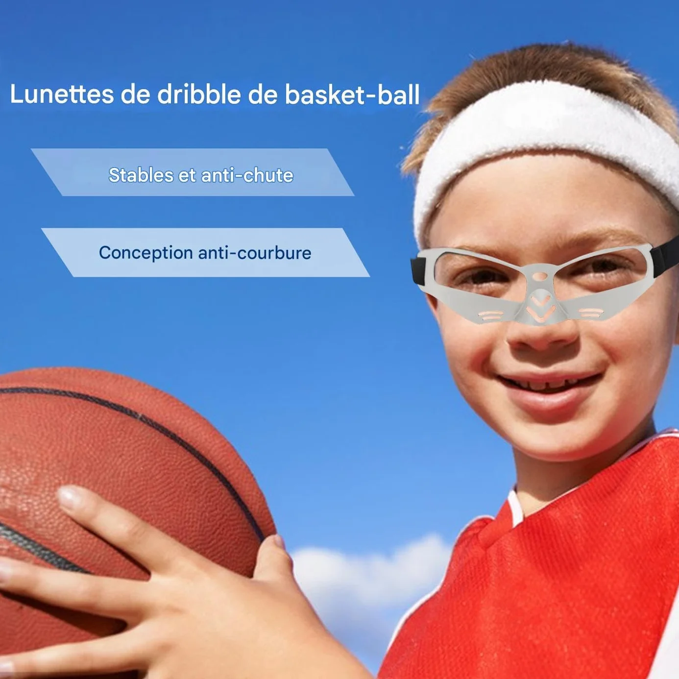 Lunettes De Basketball Pour Dribble - Lunettes De Sport Résistantes Aux Chocs Hommes Femmes Adolescents Adultes