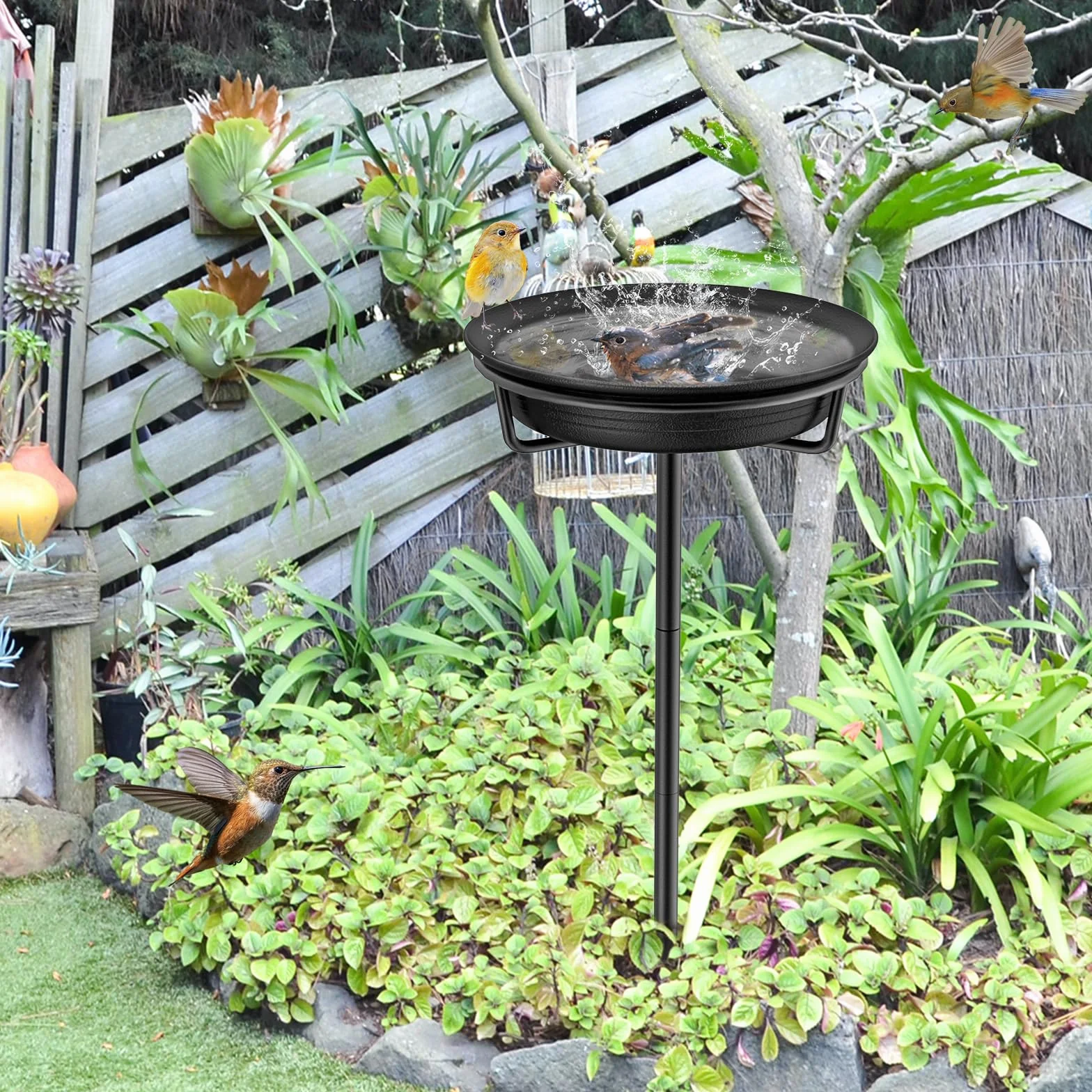 Abreuvoir pour oiseaux résistant au gel, grand bain d'oiseau pour jardin