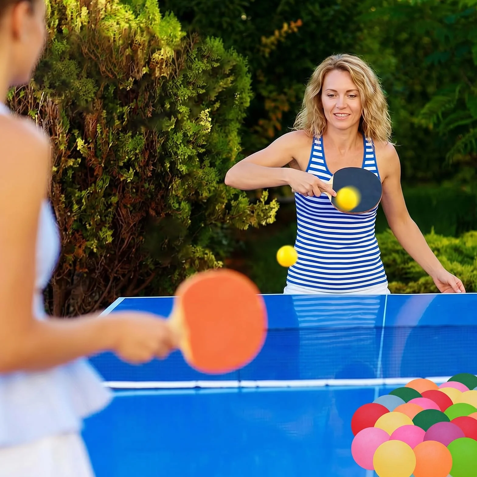 Balles de ping Pong, 50 Pieces Balle ping Pong Exterieur, 40mm Balles de Tennis de Table pour Enfants, Jeux de Fête, Jouets pour Chat, fête de la Famille