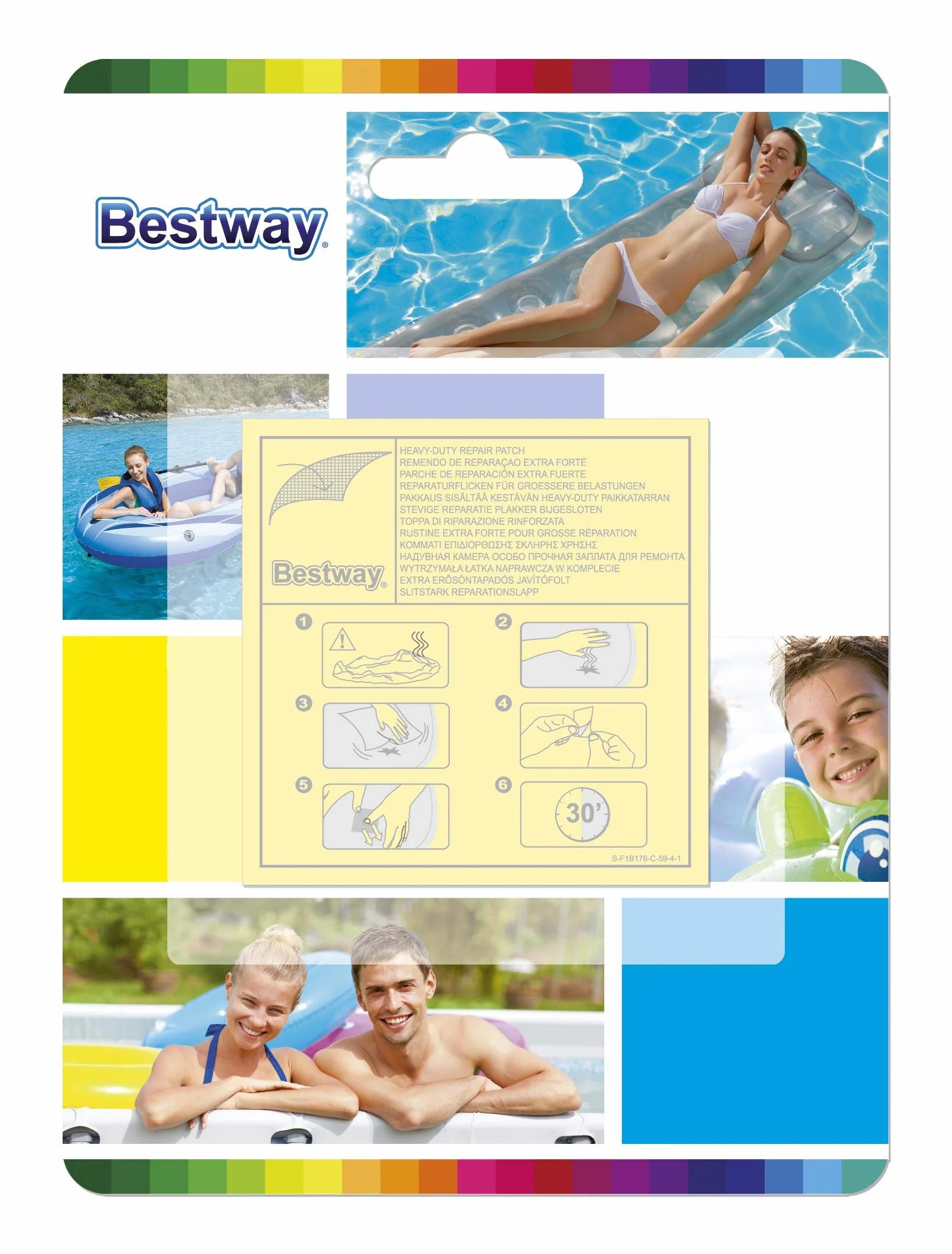Bestway Auto-Adhésif Patch de Réparation 62068-20 Stück