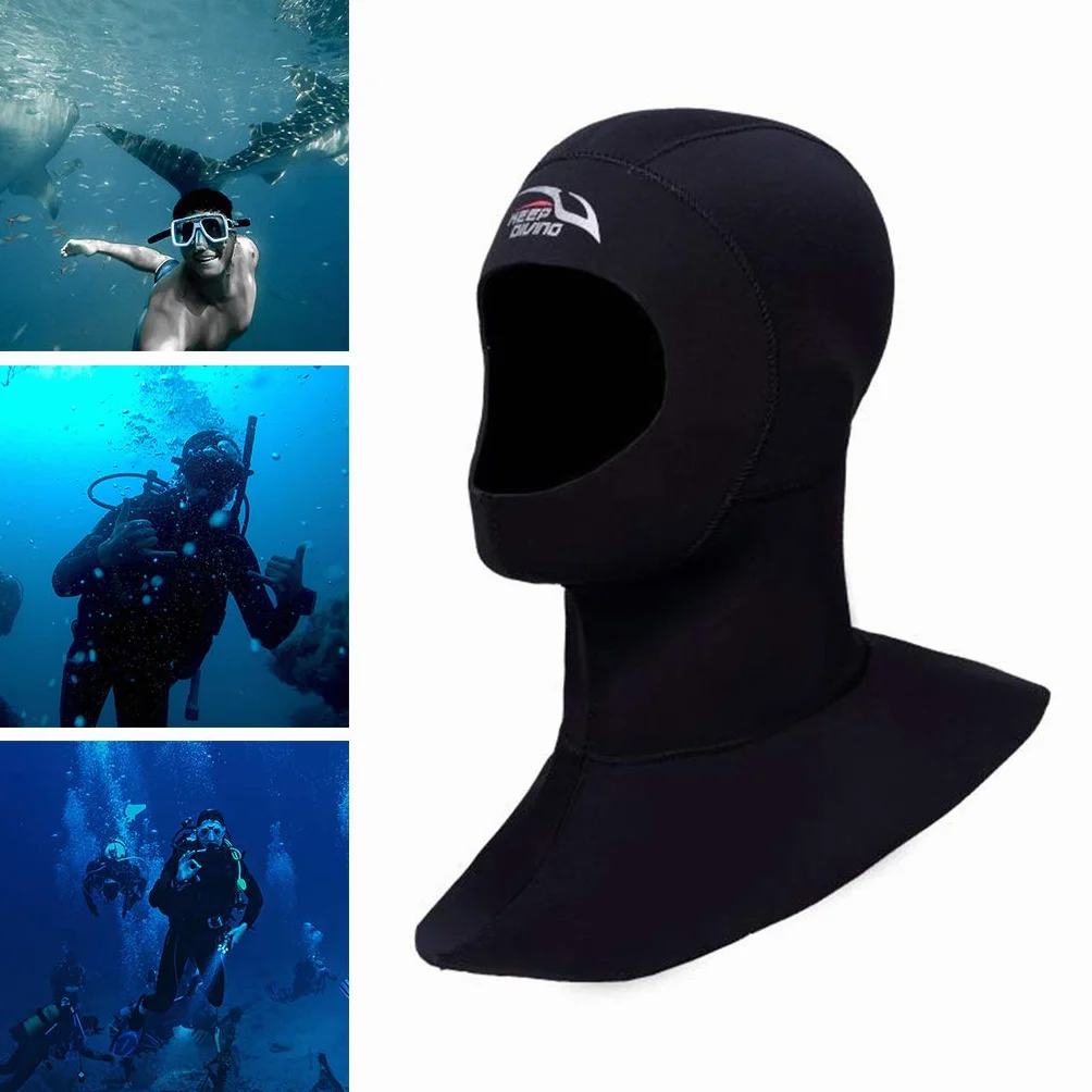 Sharplace Cagoule de en Néoprène de Qualité Supérieure avec Cagoule Ventilée 3mm Homme et Femme Casquette de Surf de Chaude pour La