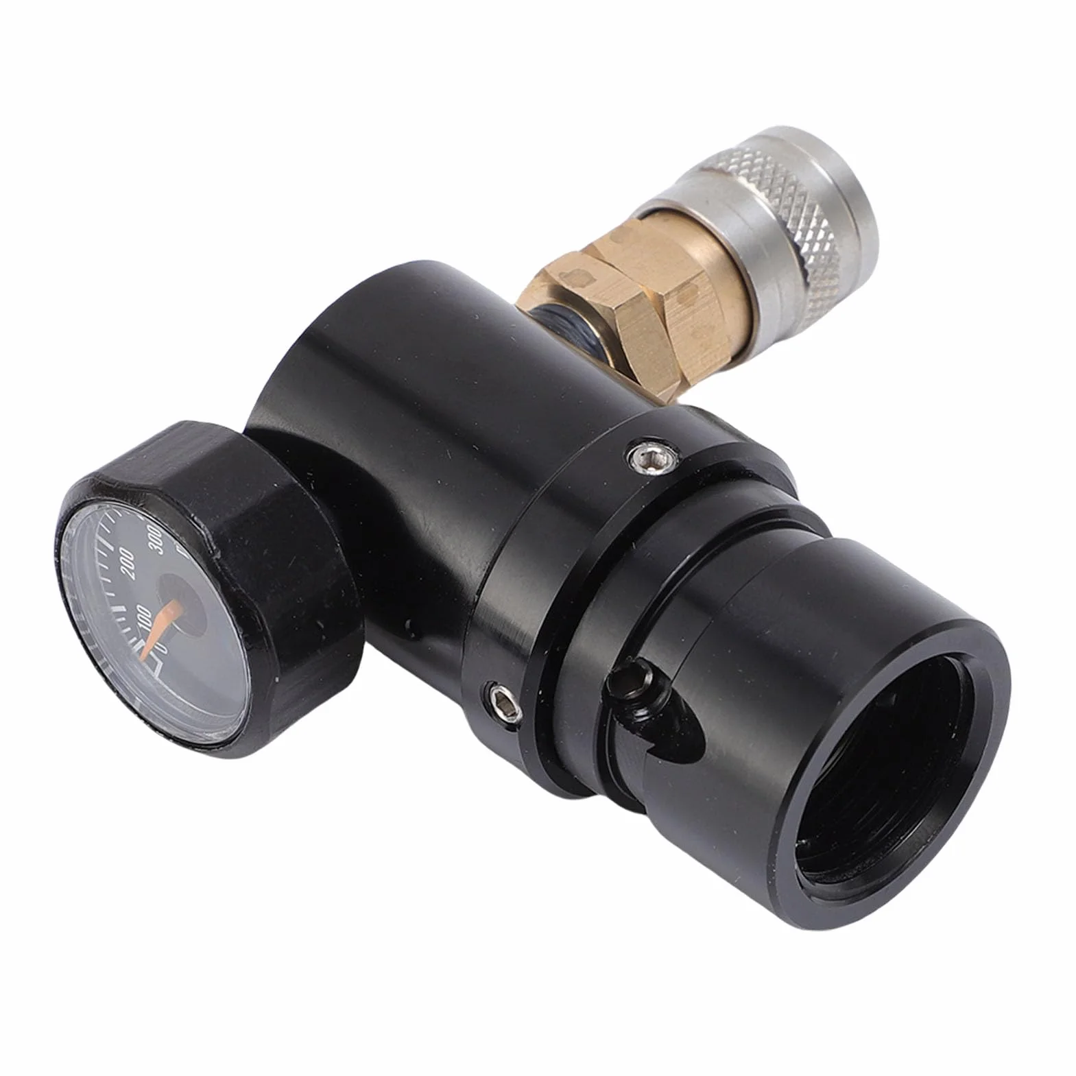 Mini Régulateur de CO2, Compact en Alliage d'aluminium Réglable pour Réservoirs HPA, 20psi à 200psi pour Airsoft et Paintball