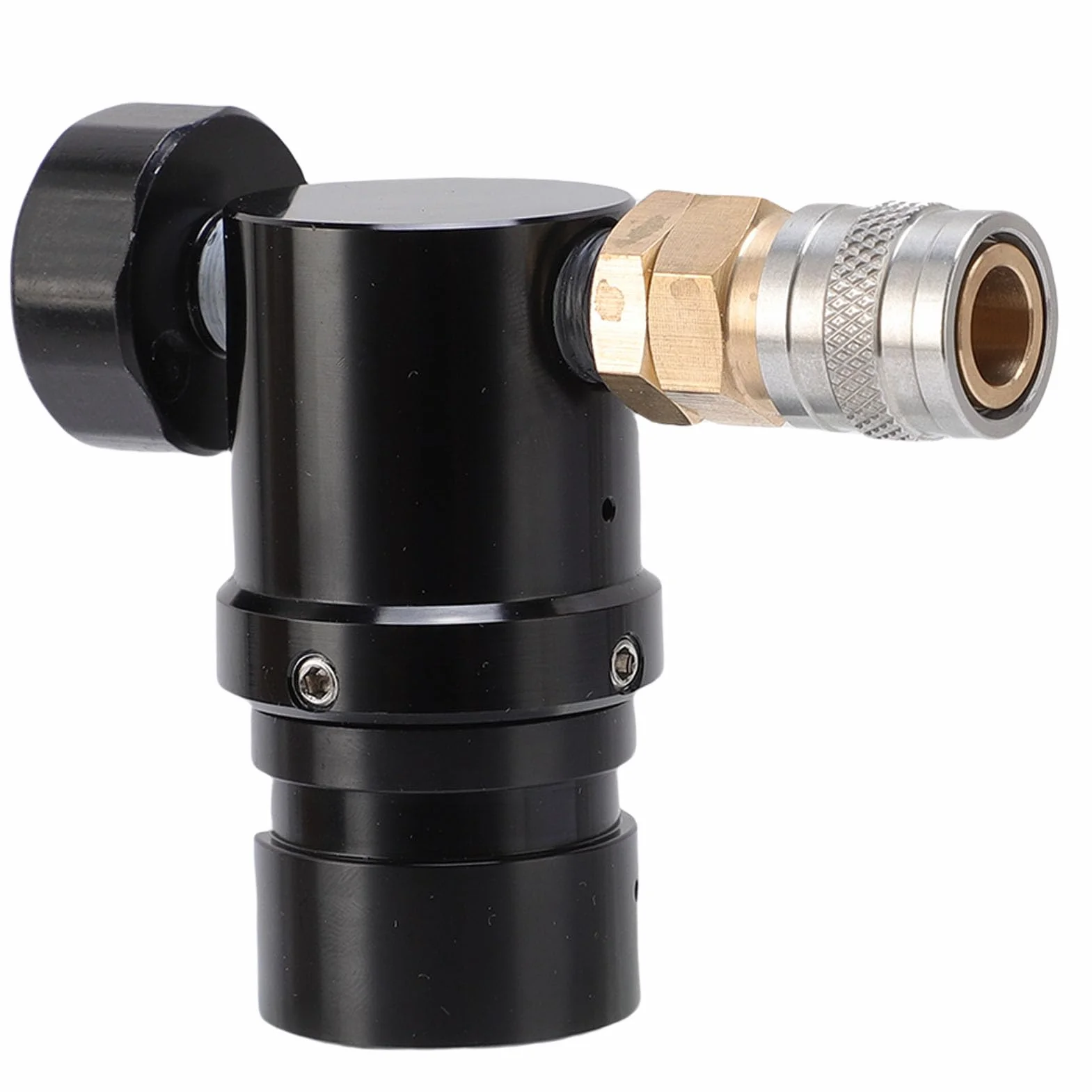 Mini Régulateur de CO2, Compact en Alliage d'aluminium Réglable pour Réservoirs HPA, 20psi à 200psi pour Airsoft et Paintball