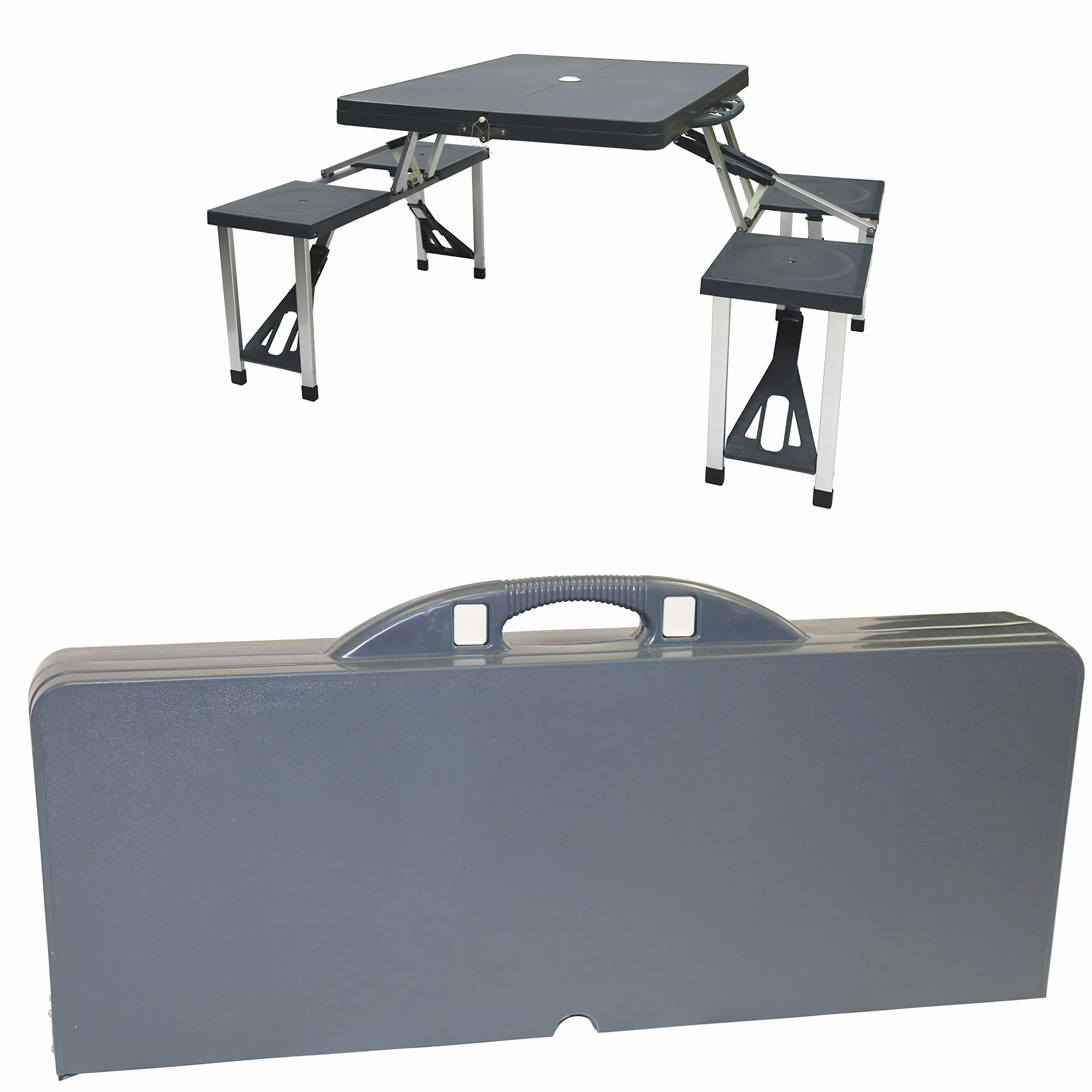 Cao Table Pique-Nique Camping 85 x 65 x 67 cm Bleu