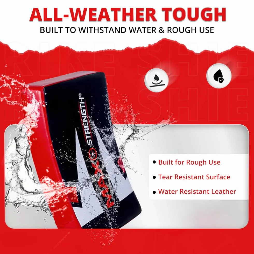 MAXSTRENGTH Bouclier de frappe professionnel pour entraînement de kickboxing | Coussinet incurvé de Muay Thai | Idéal pour MMA, arts martiaux, karaté, taekwondo, entraînement