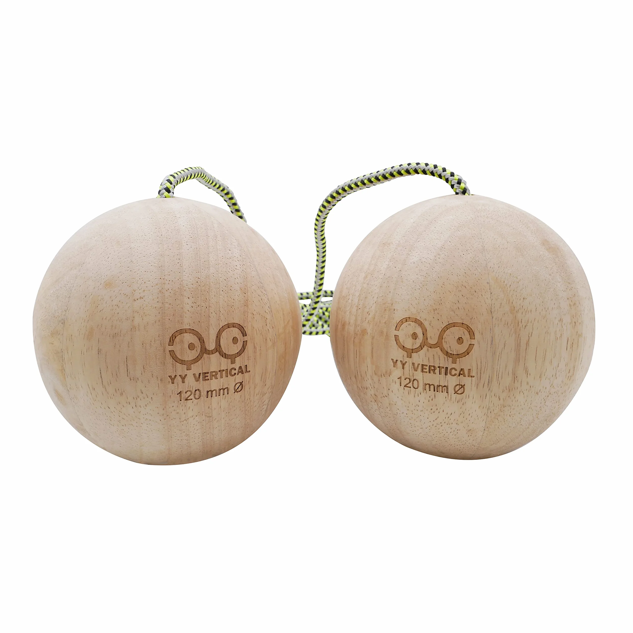 YY Vertical Climbing Balls 120mm en Bois recyclé pour l'entrainement d'escalade (Vendu par Paire)