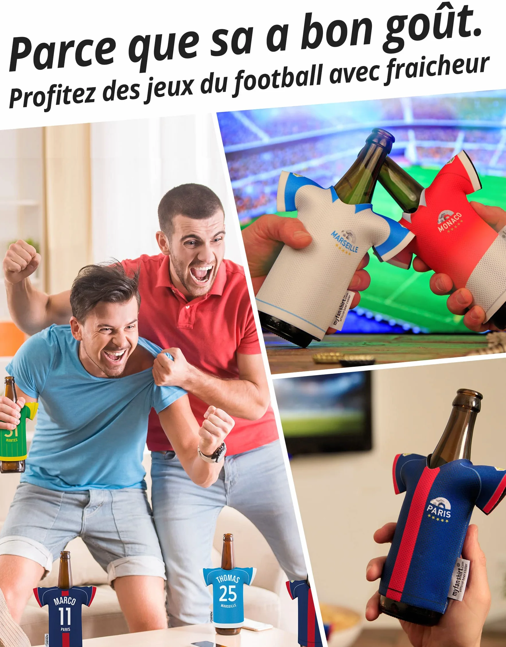 myfanshirt St. Etienne Maillot/Housse Refroidisseur de bière en Jersey - Convient à Hommes by FRFRT