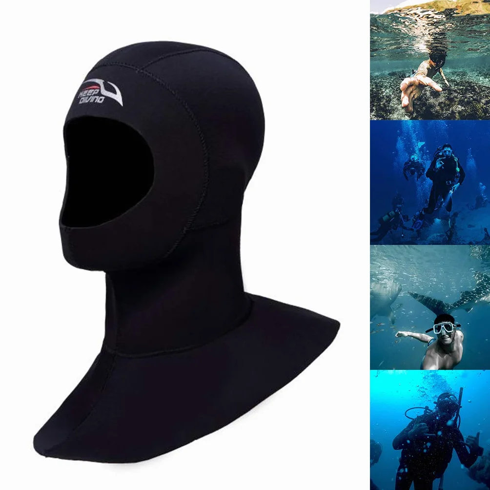 Sharplace Cagoule de en Néoprène de Qualité Supérieure avec Cagoule Ventilée 3mm Homme et Femme Casquette de Surf de Chaude pour La