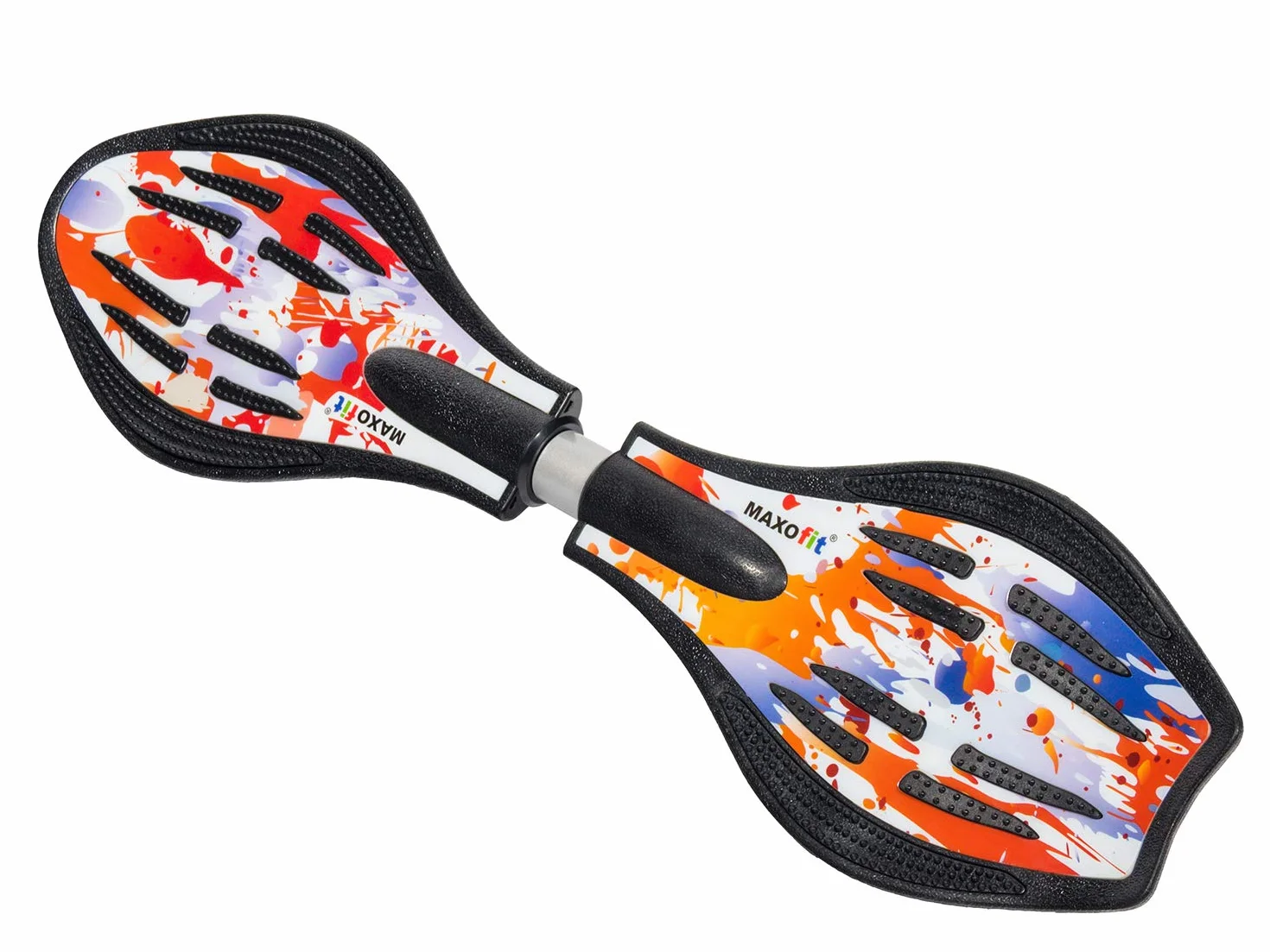 MAXOfit® Waveboard Mini « Fire », charge max. 100 kg , roues lumineuses et sac inclus - 72cm x 19,5cm x 11cm