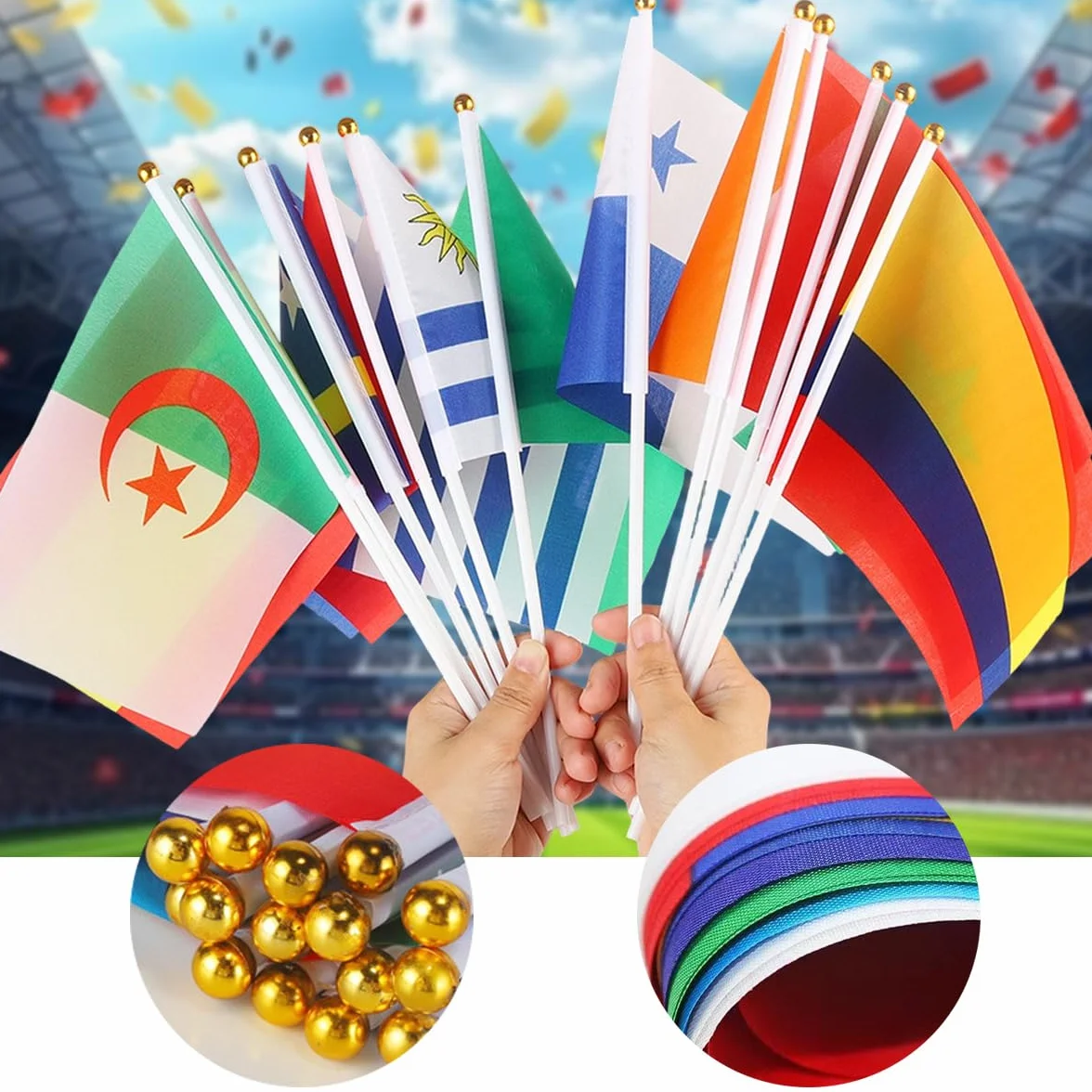 48 Pays Drapeaux de WM de Football 2026, Drapeaux WM de football 2026 Décoration, 48 Pays drapeaux, Décoration pour Bar, Jardin, Club et Fête Thème