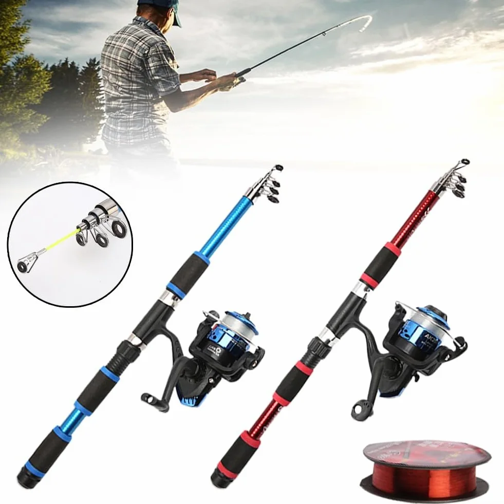 Kit canne à pêche pratique 1 82 m pour installation rapide avec accessoires essentiels pour réussir