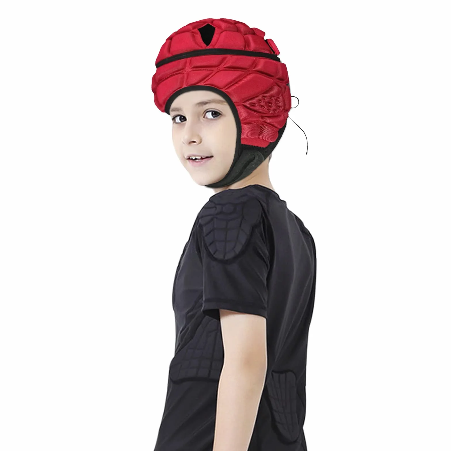 YJZQ Casque de Gardien Enfant Casque Sports Coque 360° Protecteur de tête Chapeau pour Gardien de Rugby Chapeau Entraînement Foot Ball Bonnet léger pour Cyclisme