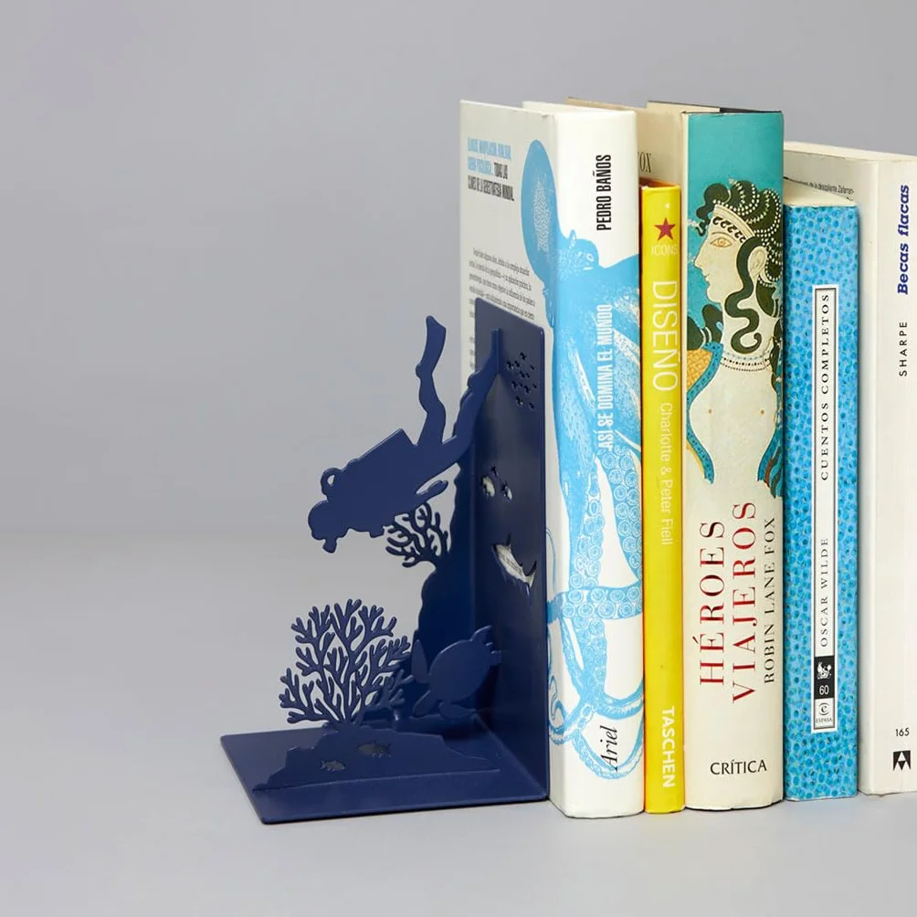 Balvi Serre-Livres Scuba Bleu Métal Plongeur
