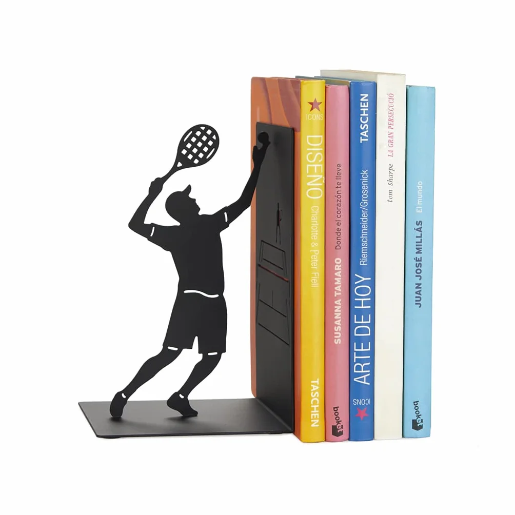 Balvi Serre-Livres Match Ball Couleur Noir Soutien aux Livres de bibliothèque