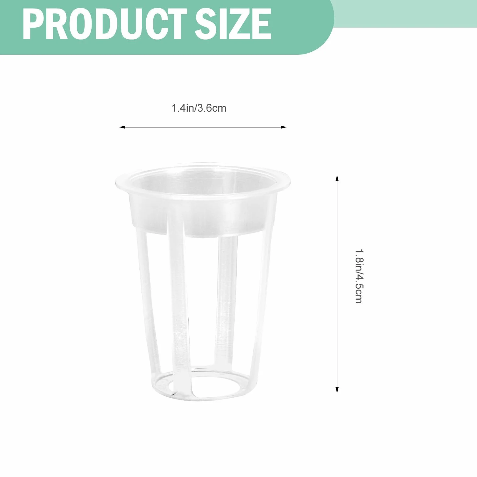 Veemoon 100pcs Paniers de Croissance en PP Blanc pour Hydroponique Design Creux