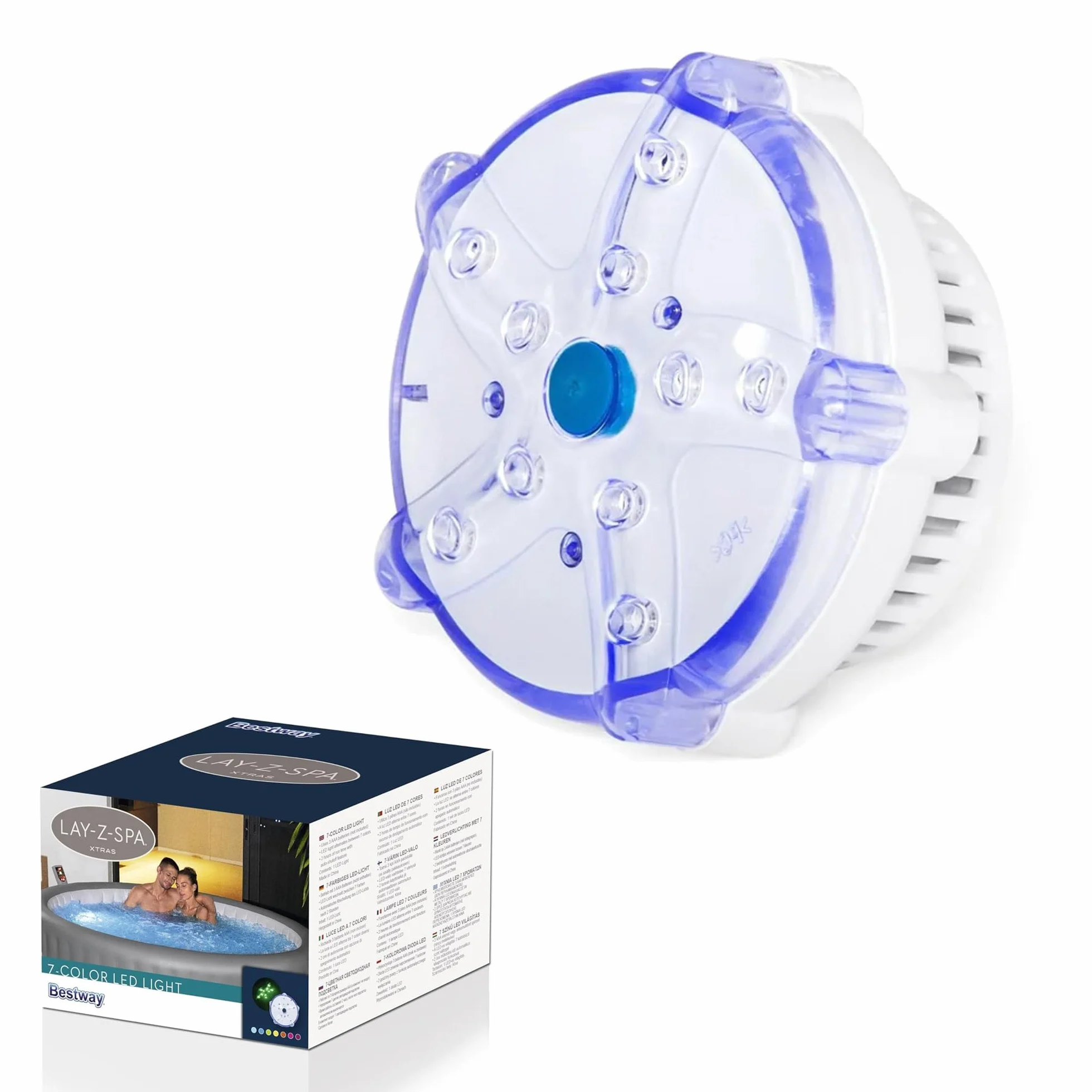 Bestway Lampe LED 7 Couleurs Accessoire pour Spa