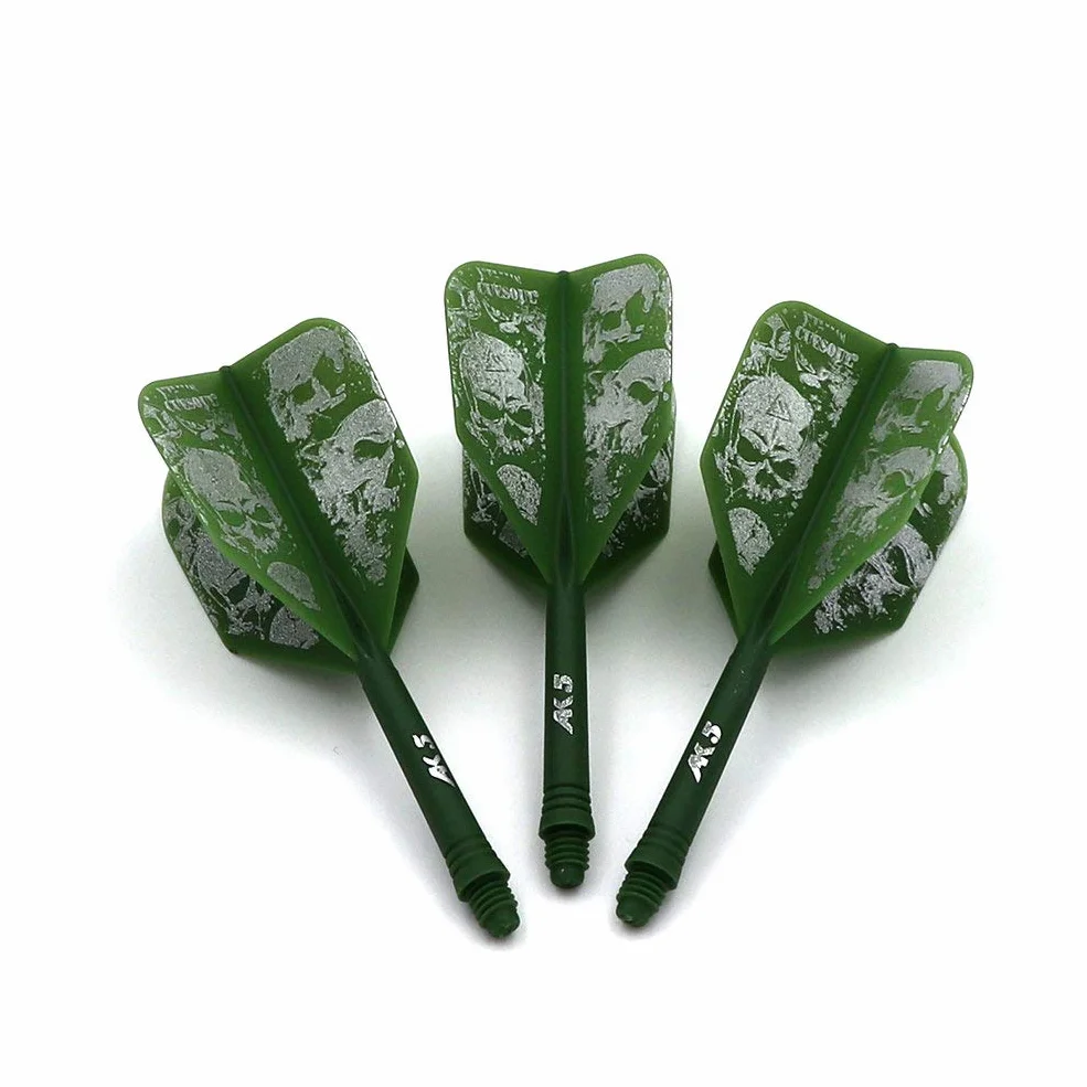 CUESOUL Rost Tige de fléchettes et ailettes intégrées Standard/Poire-Larme/Forme Mince avec Motif Attrayant, Lot de 3 pièces