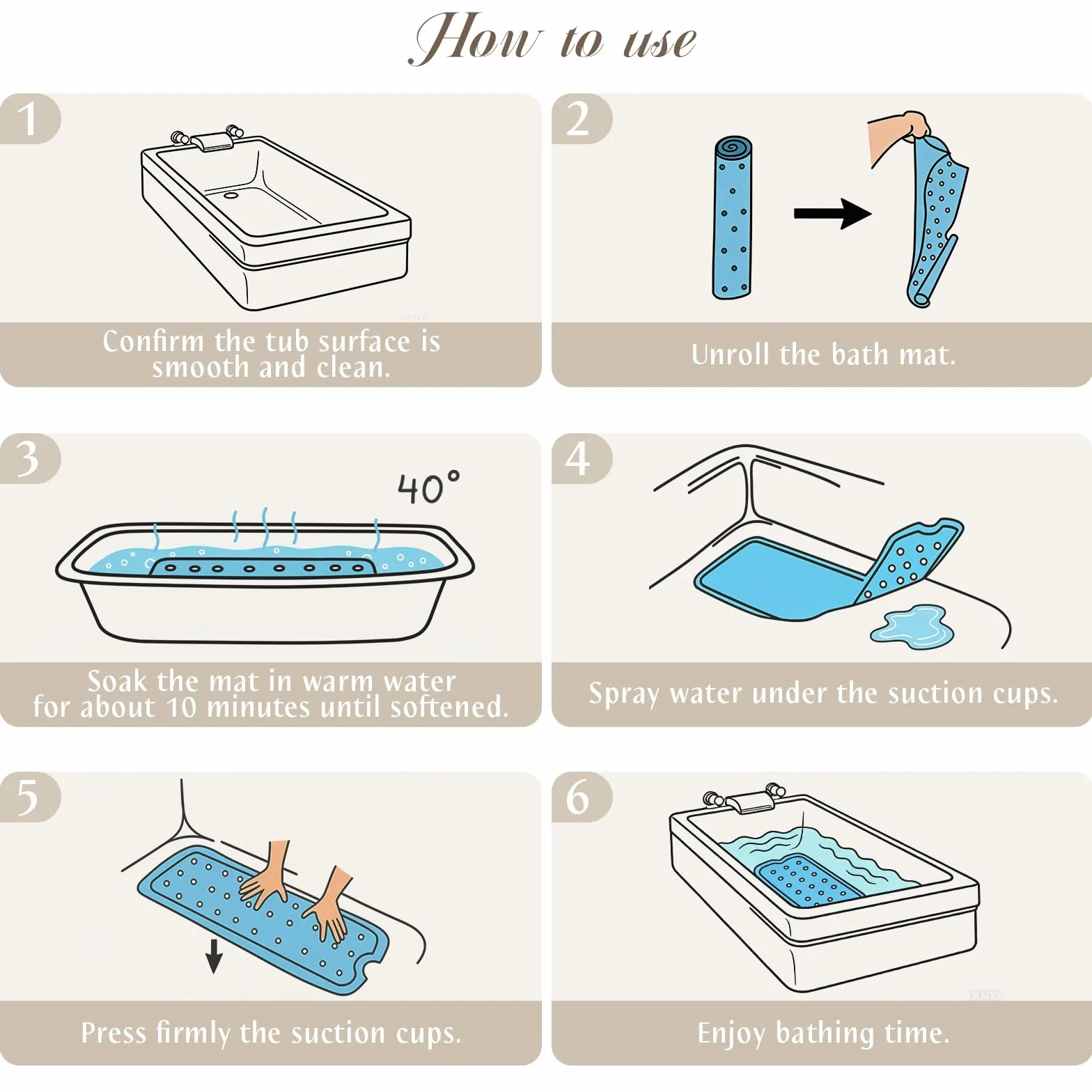 Tapis de Bain Antidérapant Océan Méditerranéen 100 x 40 cm, Lavable en Machine, Résistant à la Moisissure