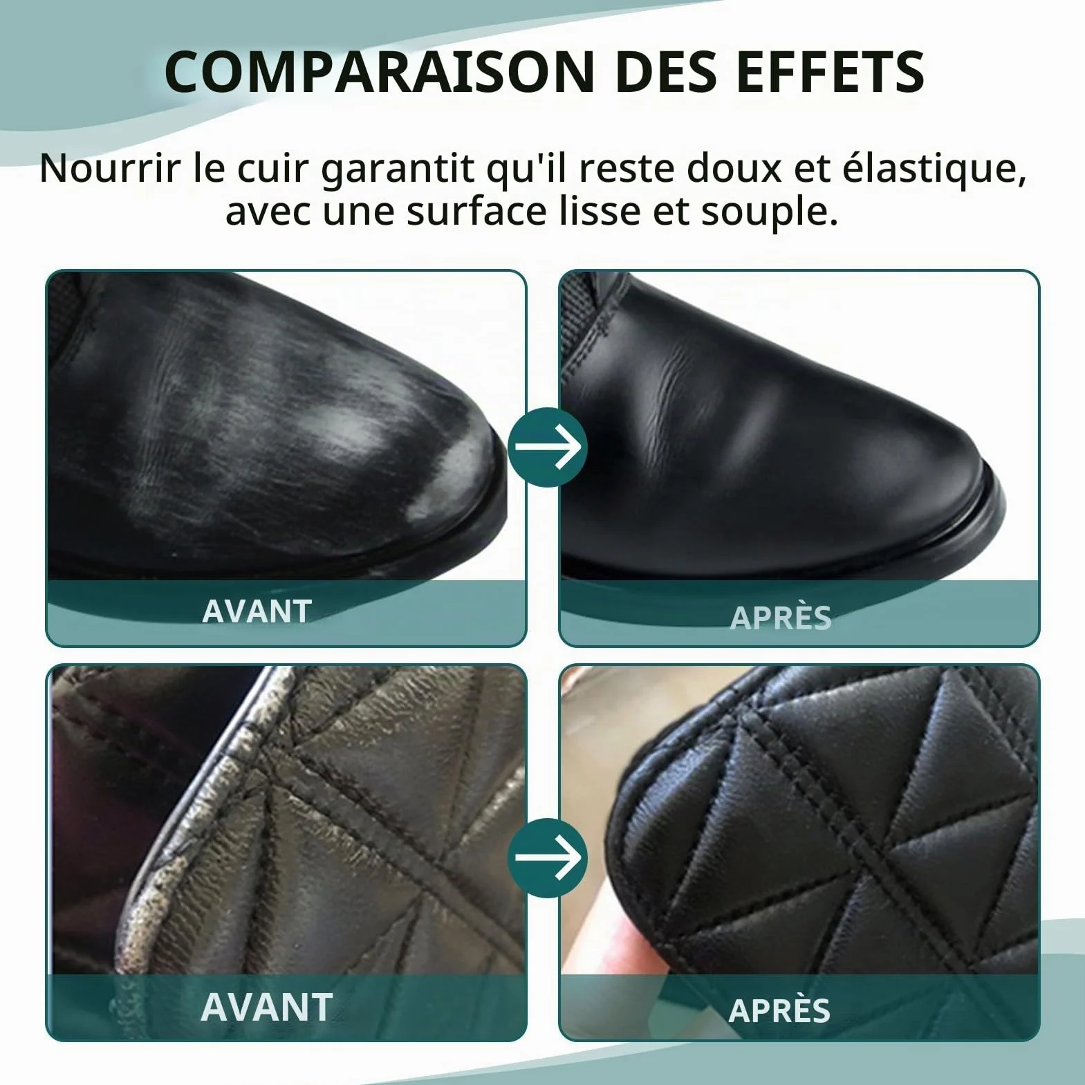 Kit Réparation Cuir Noir 50ml, Teinture Cuir Noir pour Canapé et Siège Auto, Crème Réparatrice Cuir Sofa/Veste Moto, Flüssigleder Schwarz, Produit Rénovation Cuir Noir