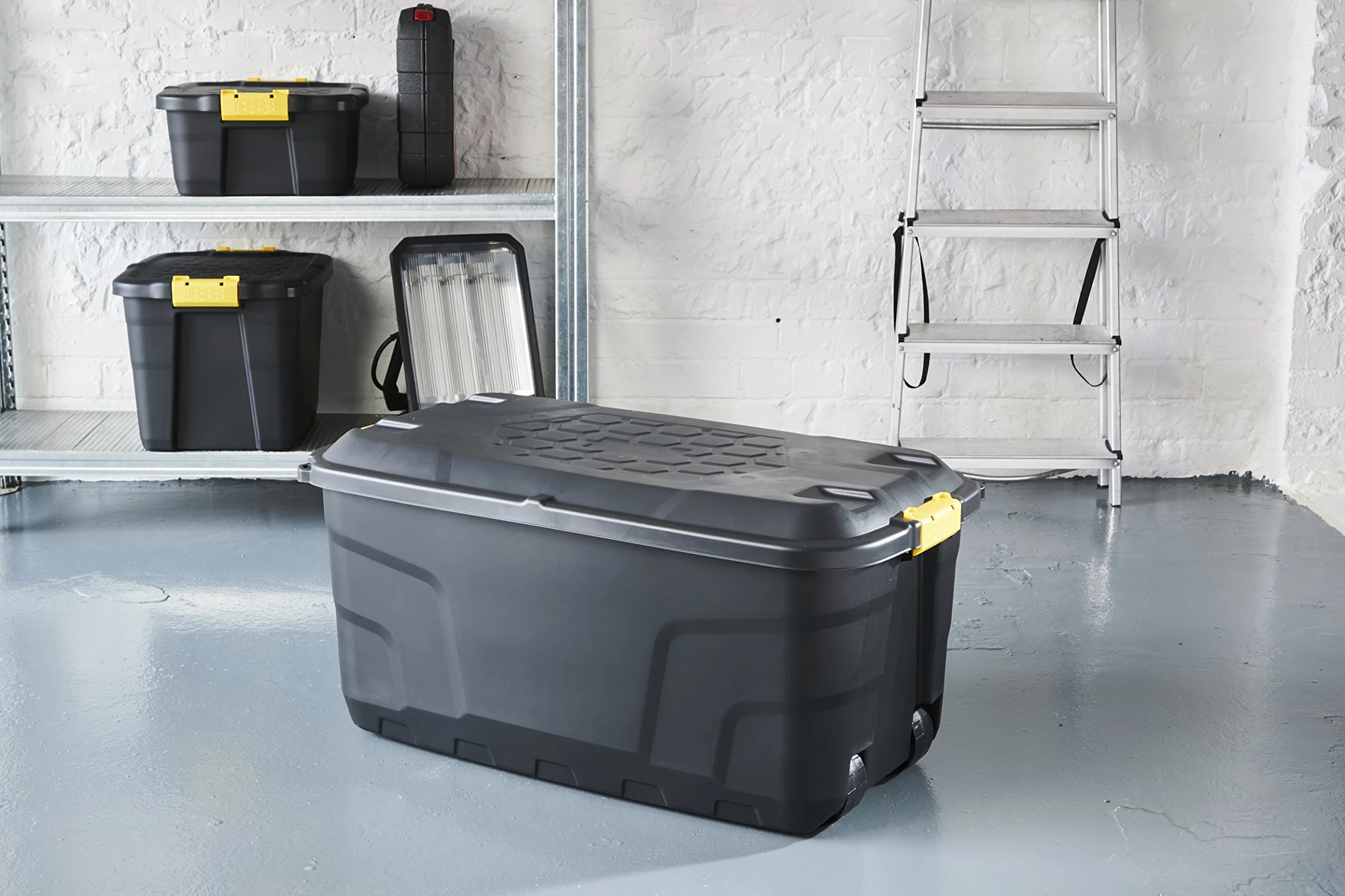 Ward 145 L Coffre de Rangement sur roulettes Noir